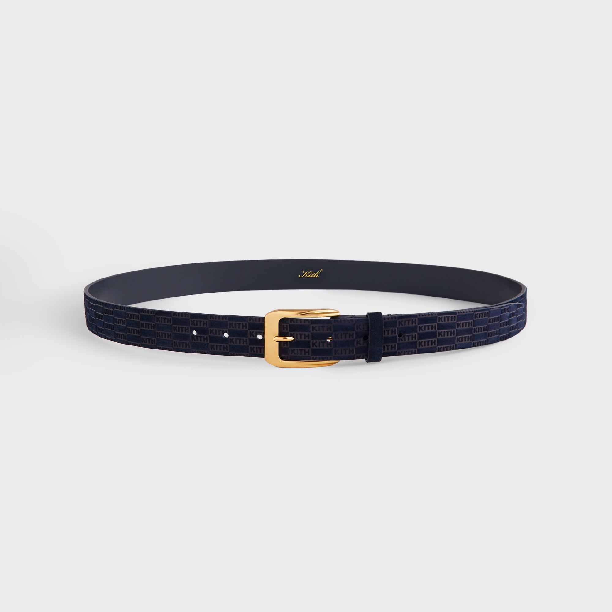 小物 KITH Monogram Suede Leather Belt BLACK L KHMSL0026-432-Front_a6048350-