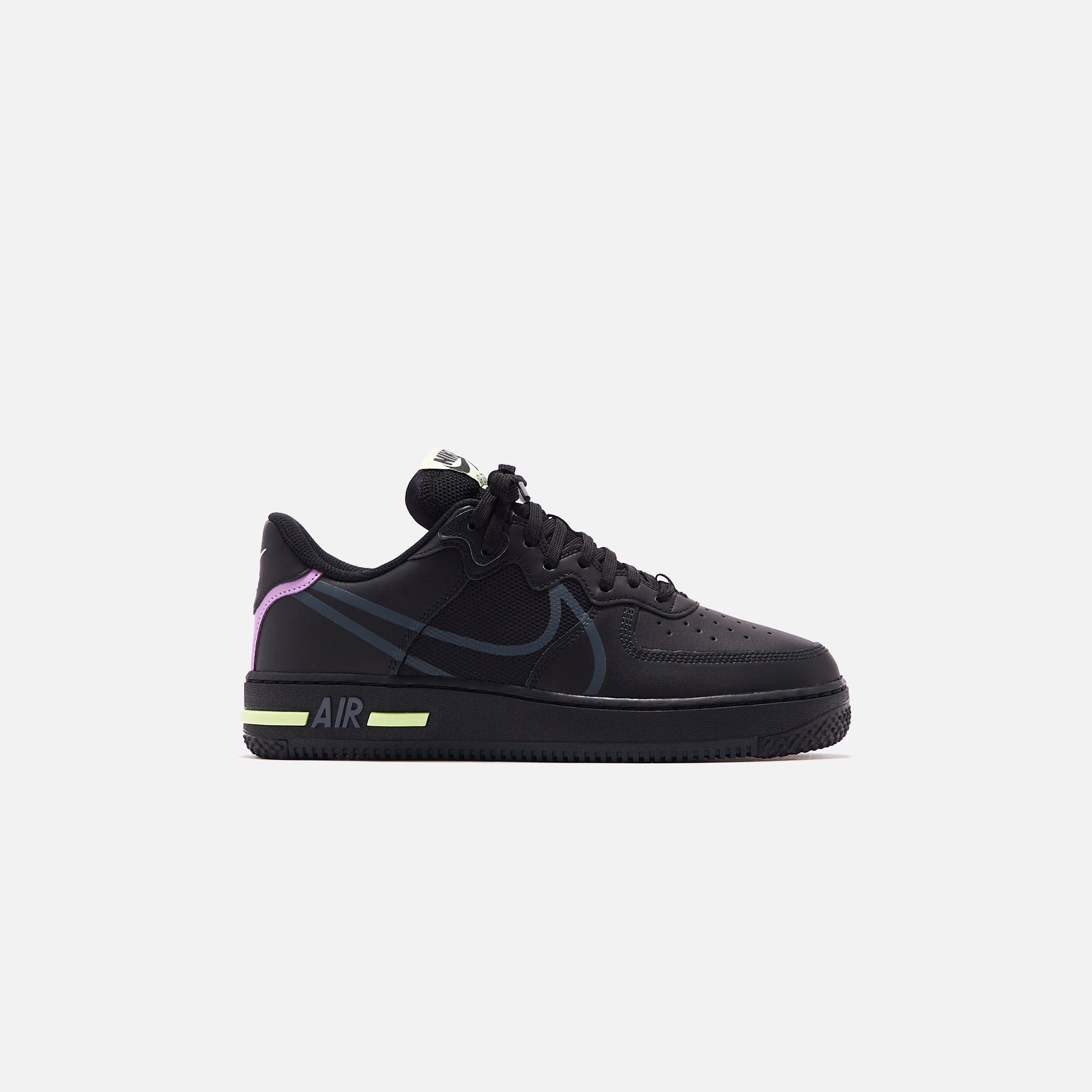 Nike Air Force 1 React - Black / Anthracite / Violet Star / Barely Volt