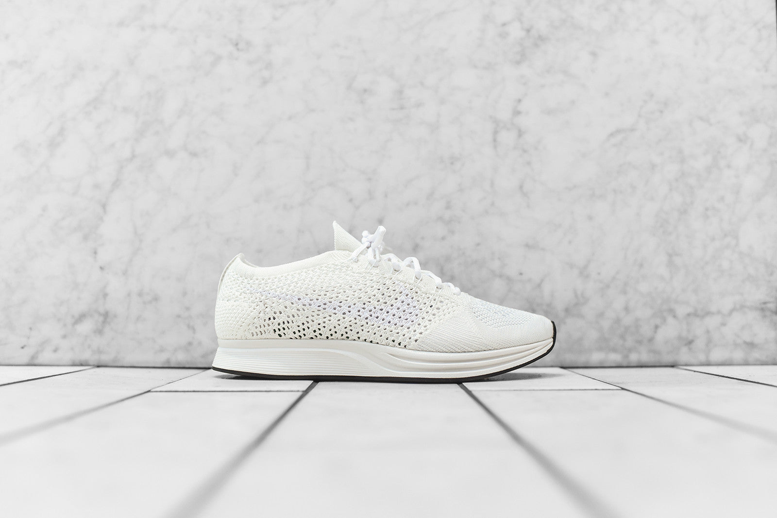 Nike Flyknit Racer - Triple White