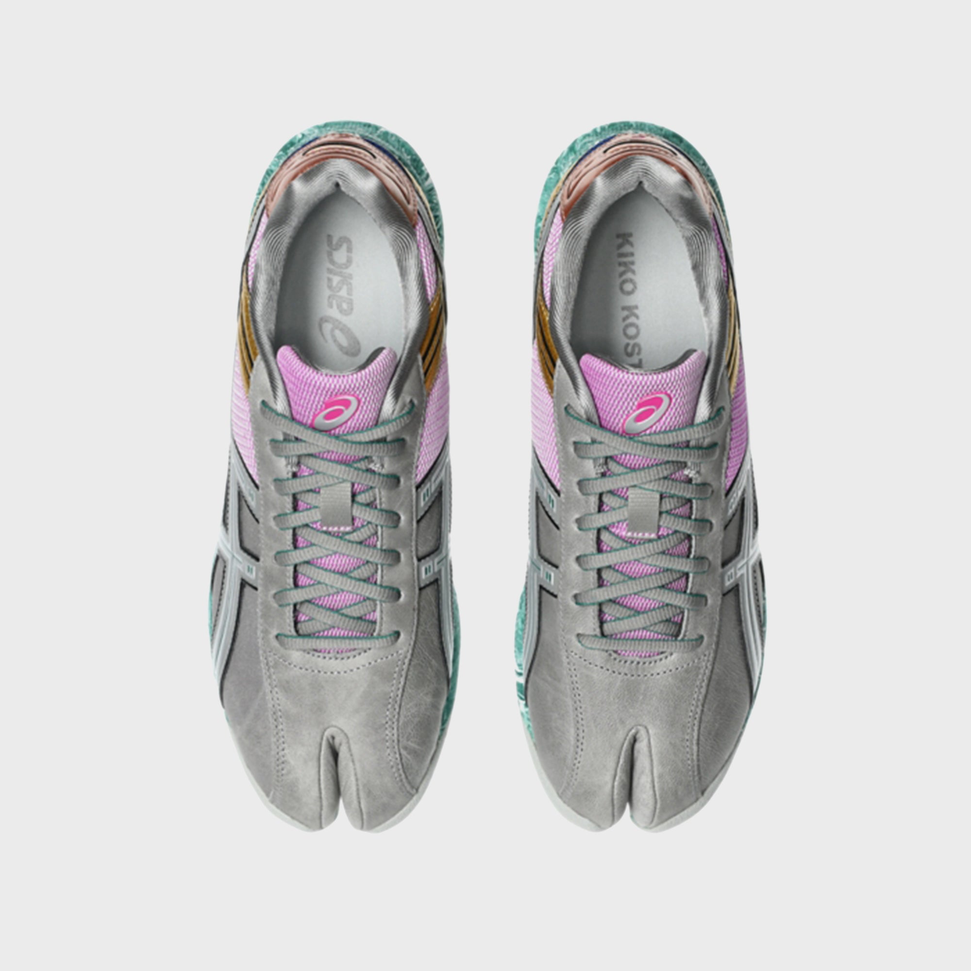 Kiko Kostadinov ピンク グレー マフラー ASICS x Kiko Kostadinov Lyasa FF II - Clay Grey / Jasper – Kith UK