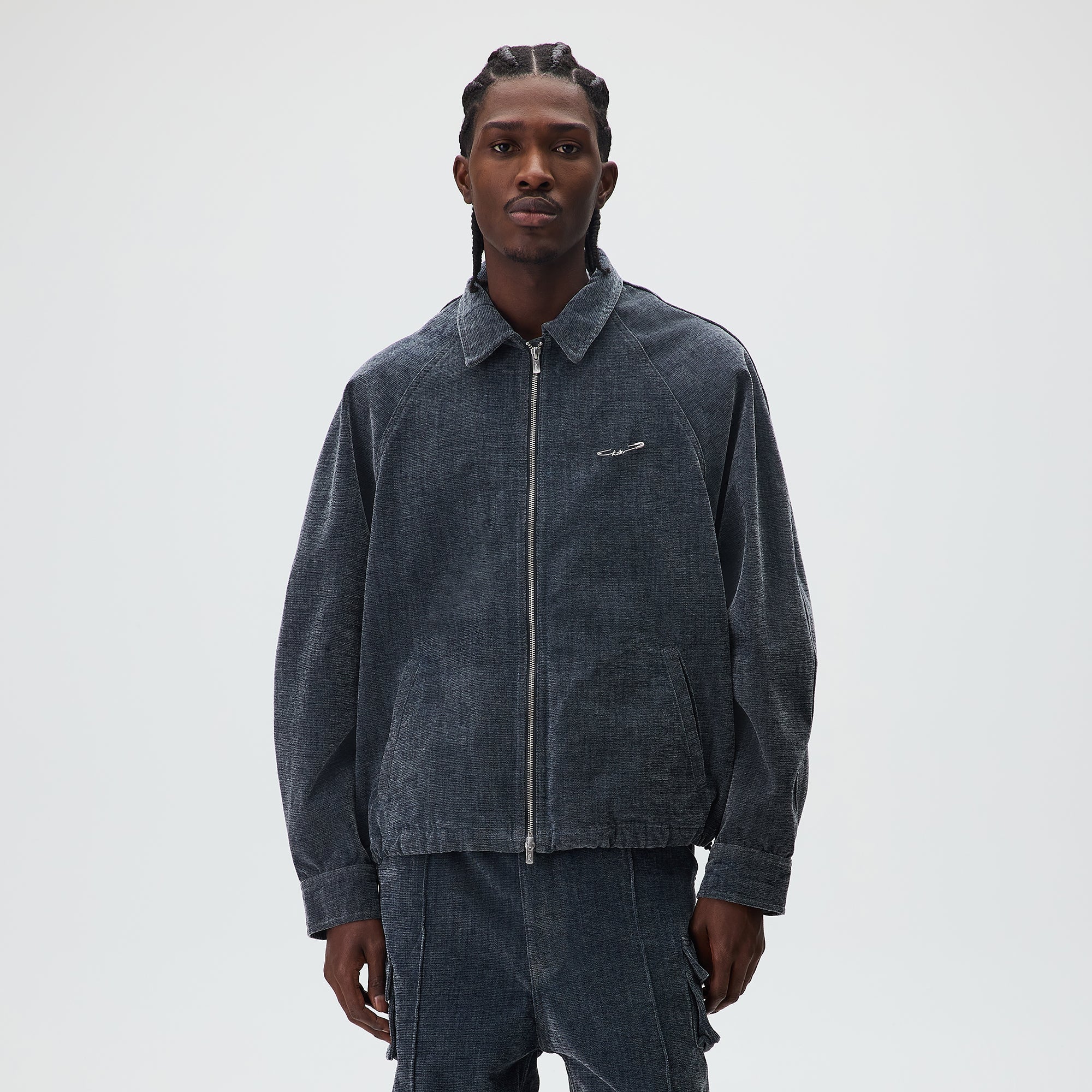 Kith Indigo Velour Efron Blouson Jacket - Placid – Kith UK