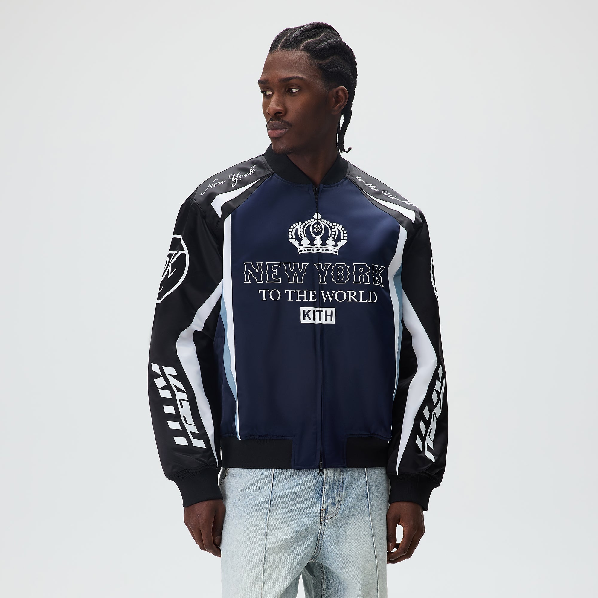 KITH ナイロンジャケット Kith Knit Moto Full Zip Jacket - Stadium – Kith Canada