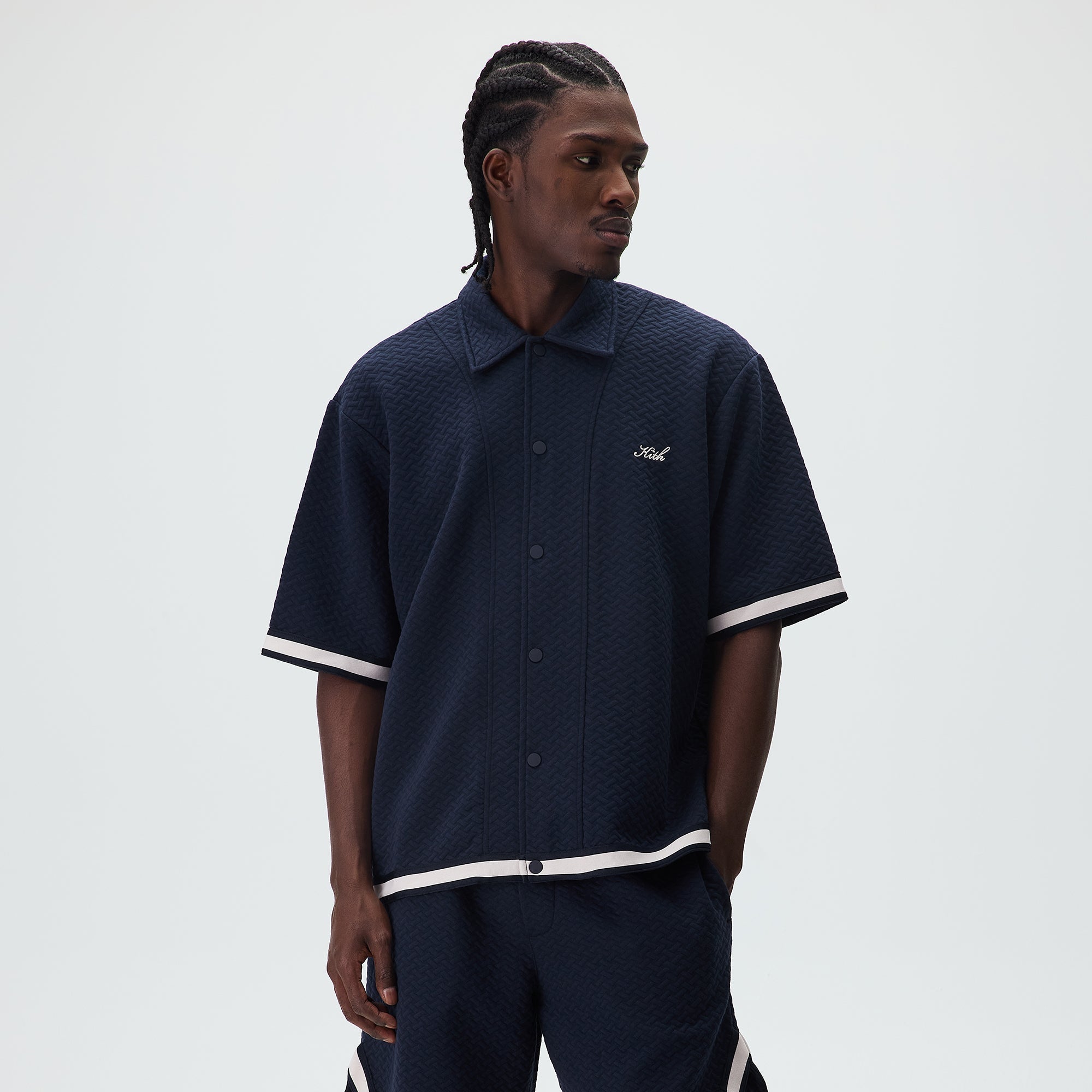 Kith Tessellation Interlock Woodpoint Shirt - Nocturnal – Kith UK