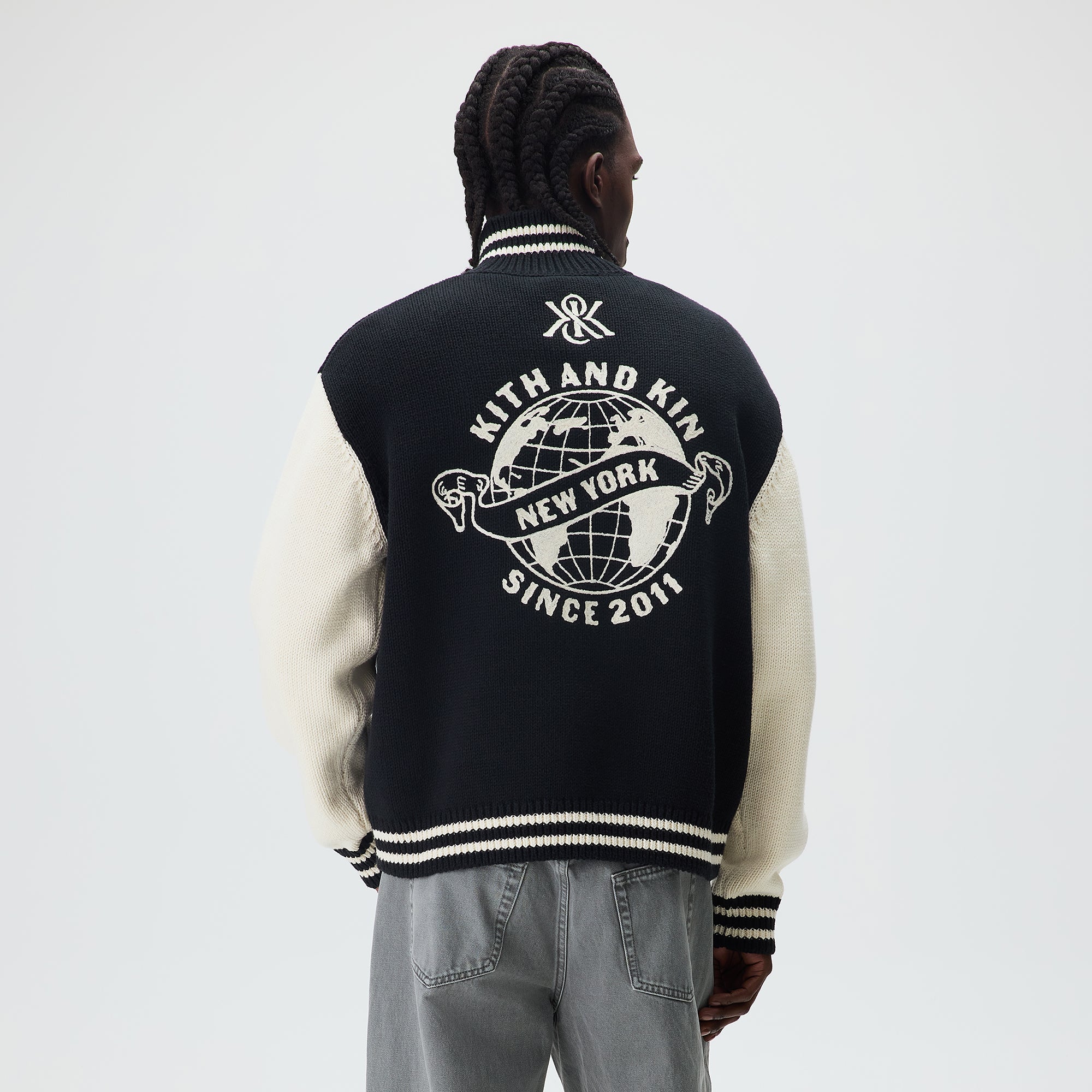 Kith Quarter Zip Wyona Sweater - Ink – Kith UK