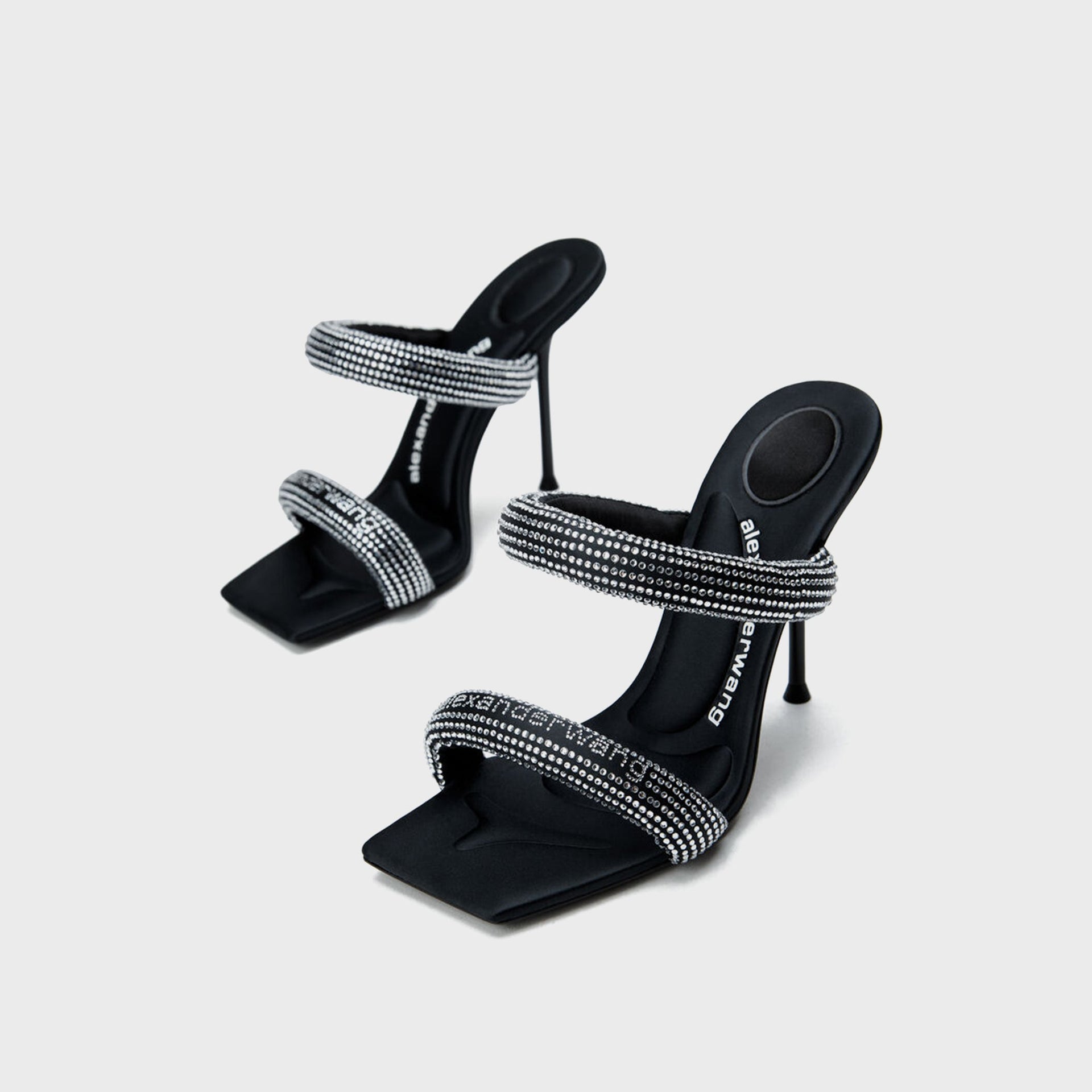 Alexander Wang Julie Tubular Sandal - Black / Silver