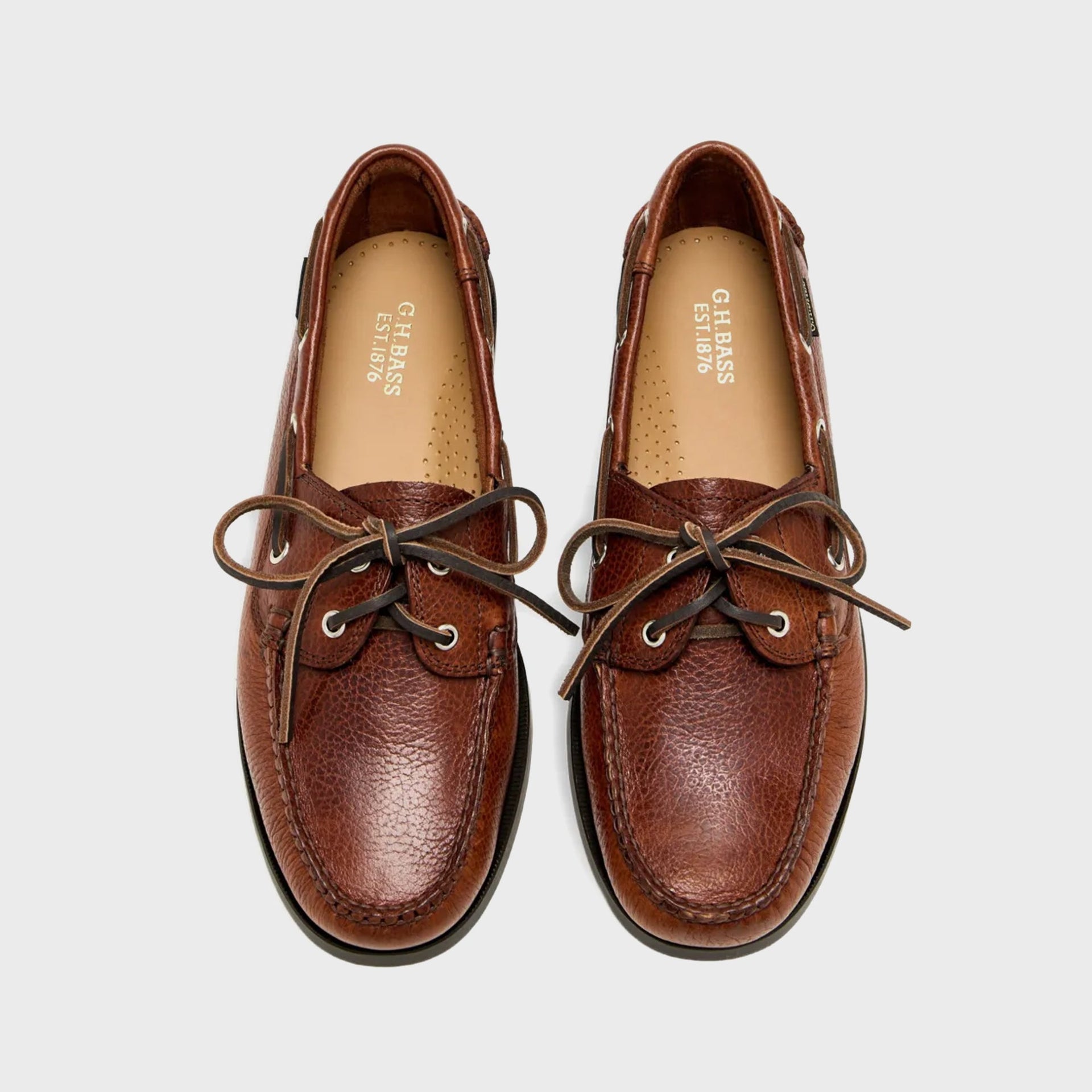 G.H. Bass Jetty II 2 Eye Boat Shoe - Dark Tan