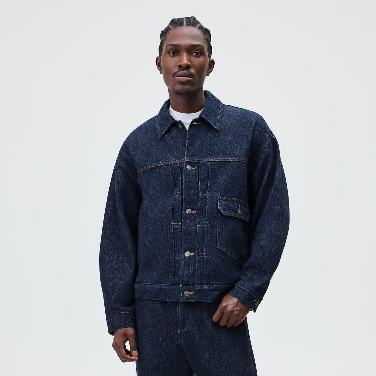 &Kin Rope Twill Alonzo Jacket - Dark Indigo - PH