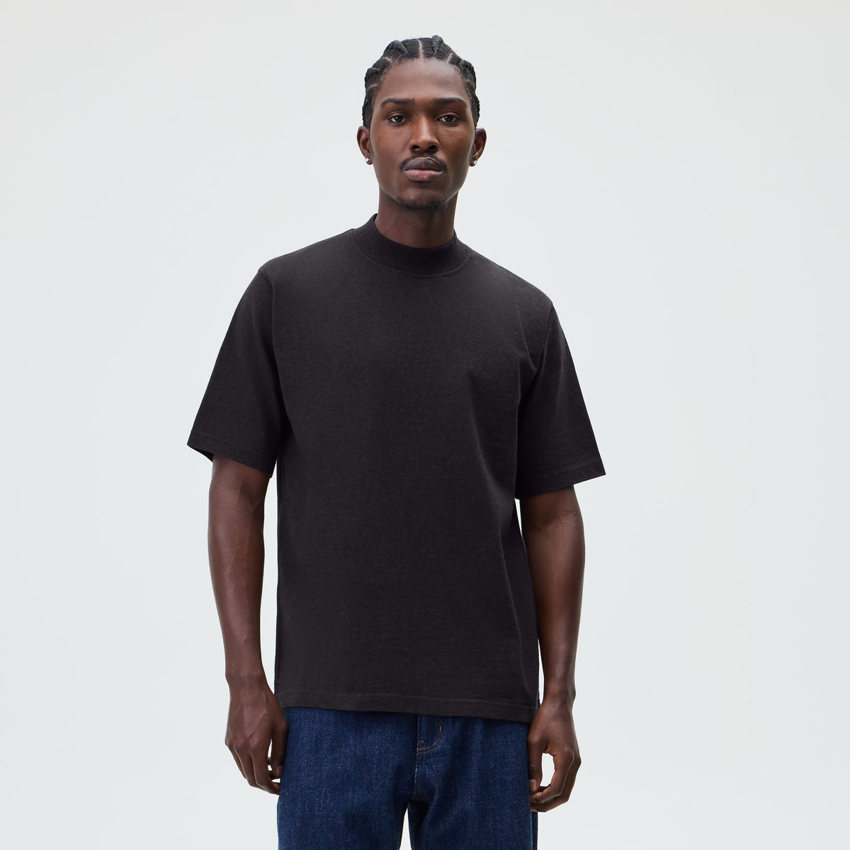 &Kin Mock Neck James Tee - Black - PH