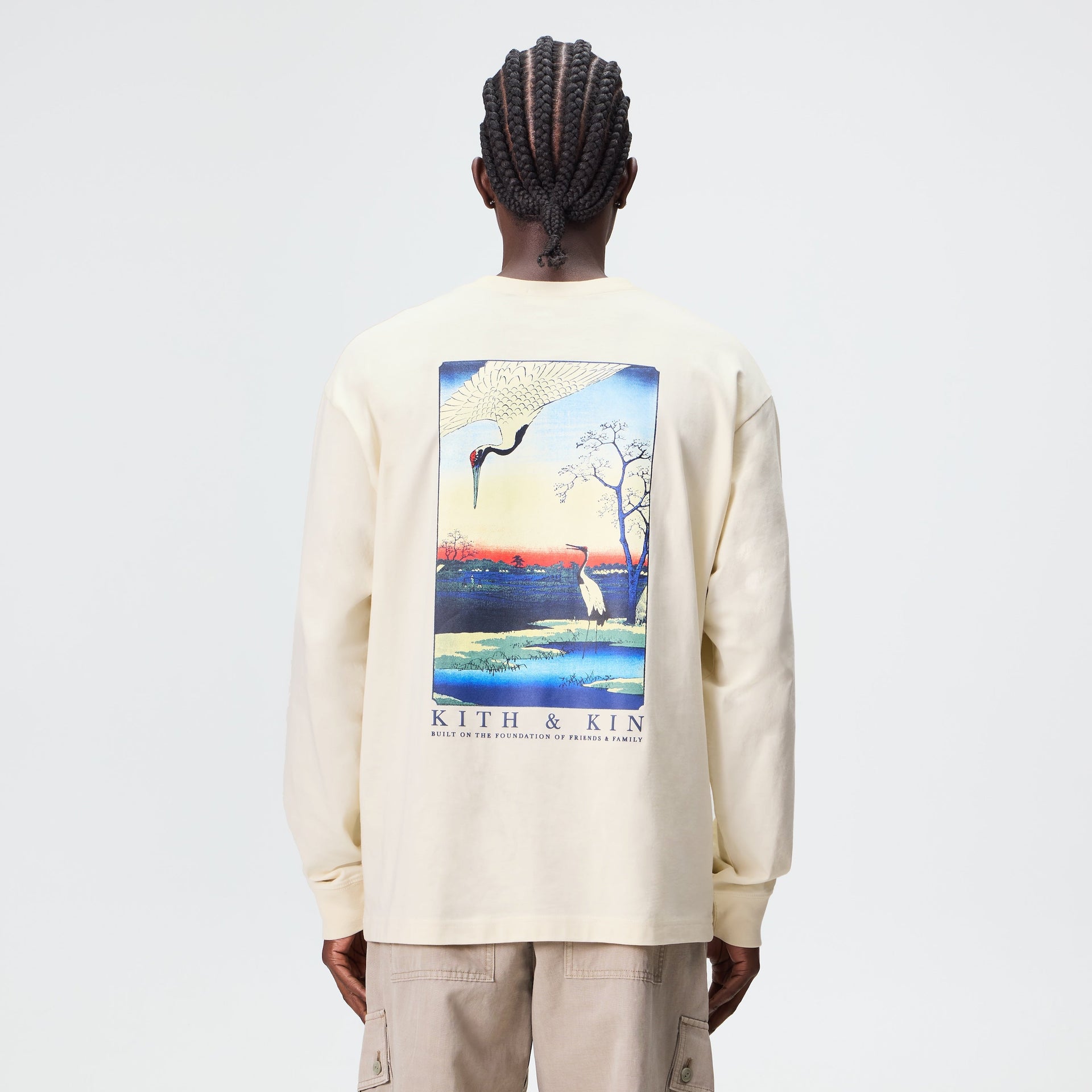 Kith Crane Horizon Long Sleeve Pocket Tee - Sandrift - PH