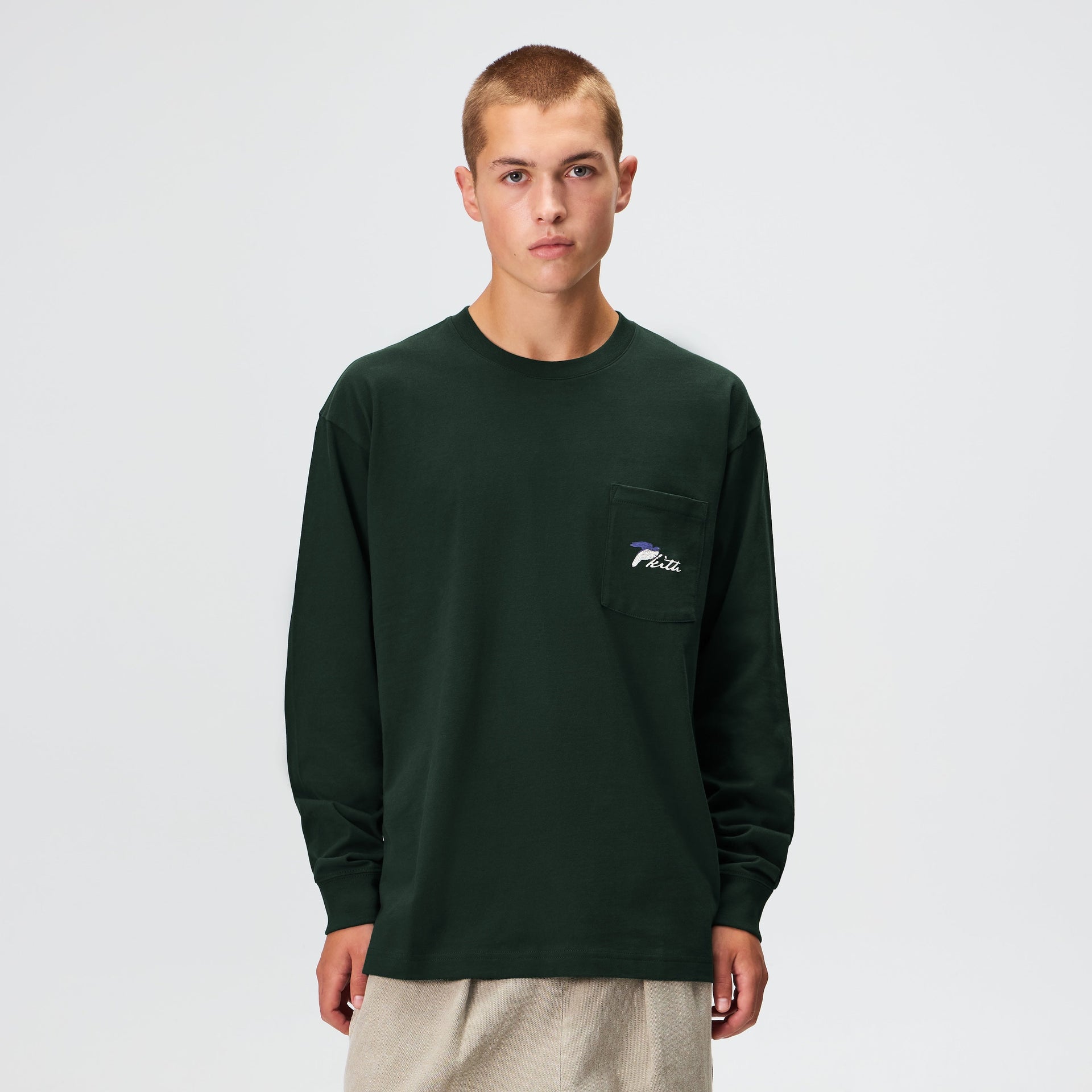 Kith Winter Tailbird Long Sleeve Pocket Tee - Stadium - PH