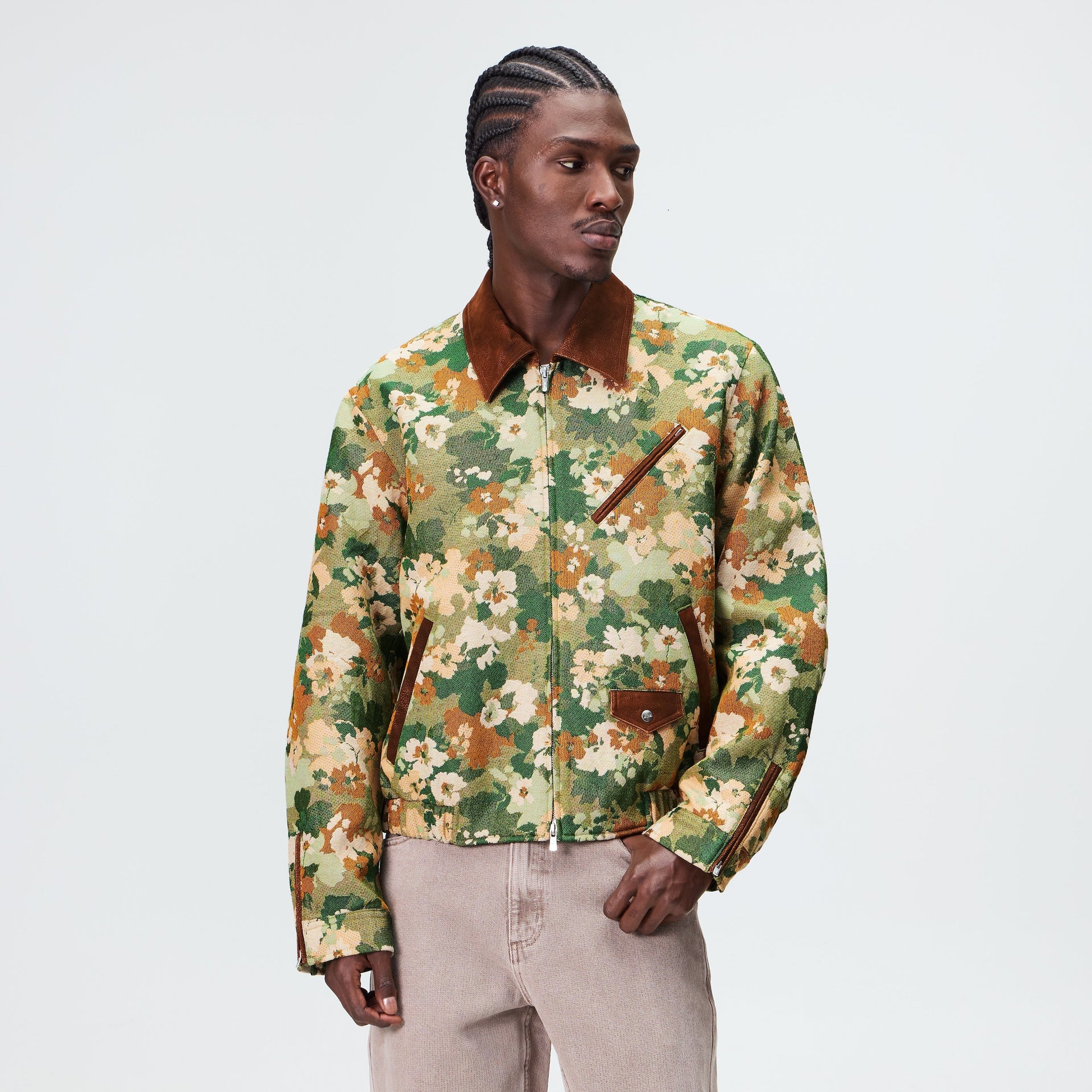 Kith Camo Floral Tapestry Cassius Jacket - Sage - PH
