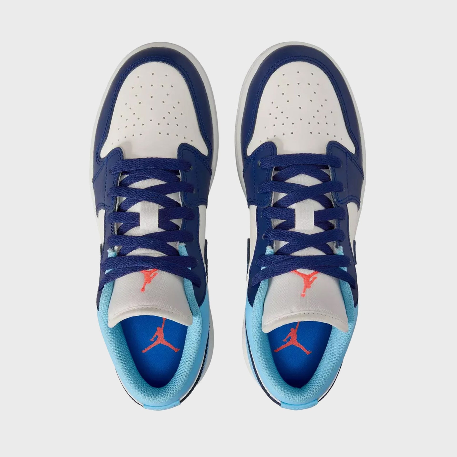 Jordan GS Air Jordan 1 Low - Sail / Blue Void / Blue Chill / Hot Lava