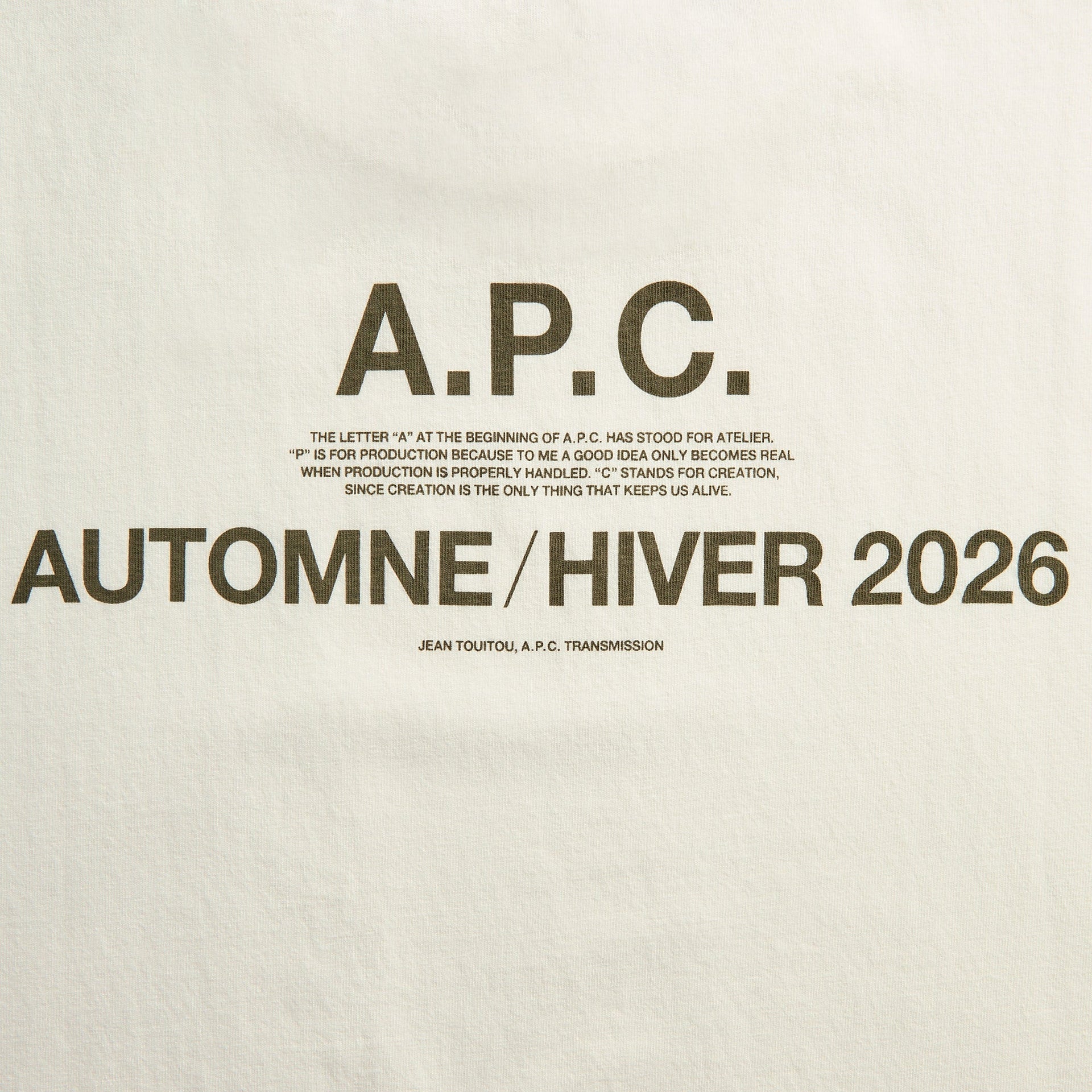 A.P.C. Autumn 26 Tee - Off White