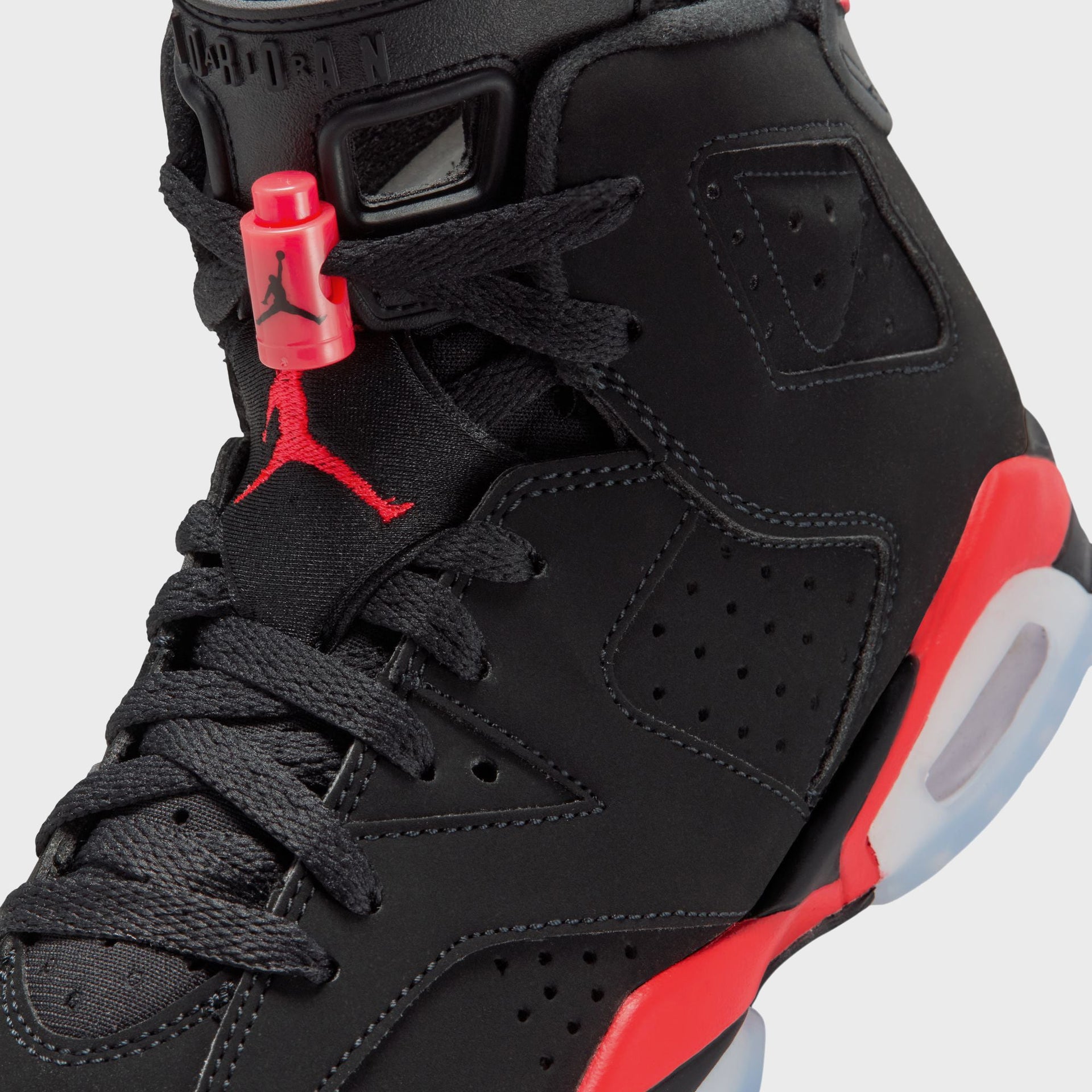 Jordan GS Air Jordan 6 Retro - Black / Light Crimson