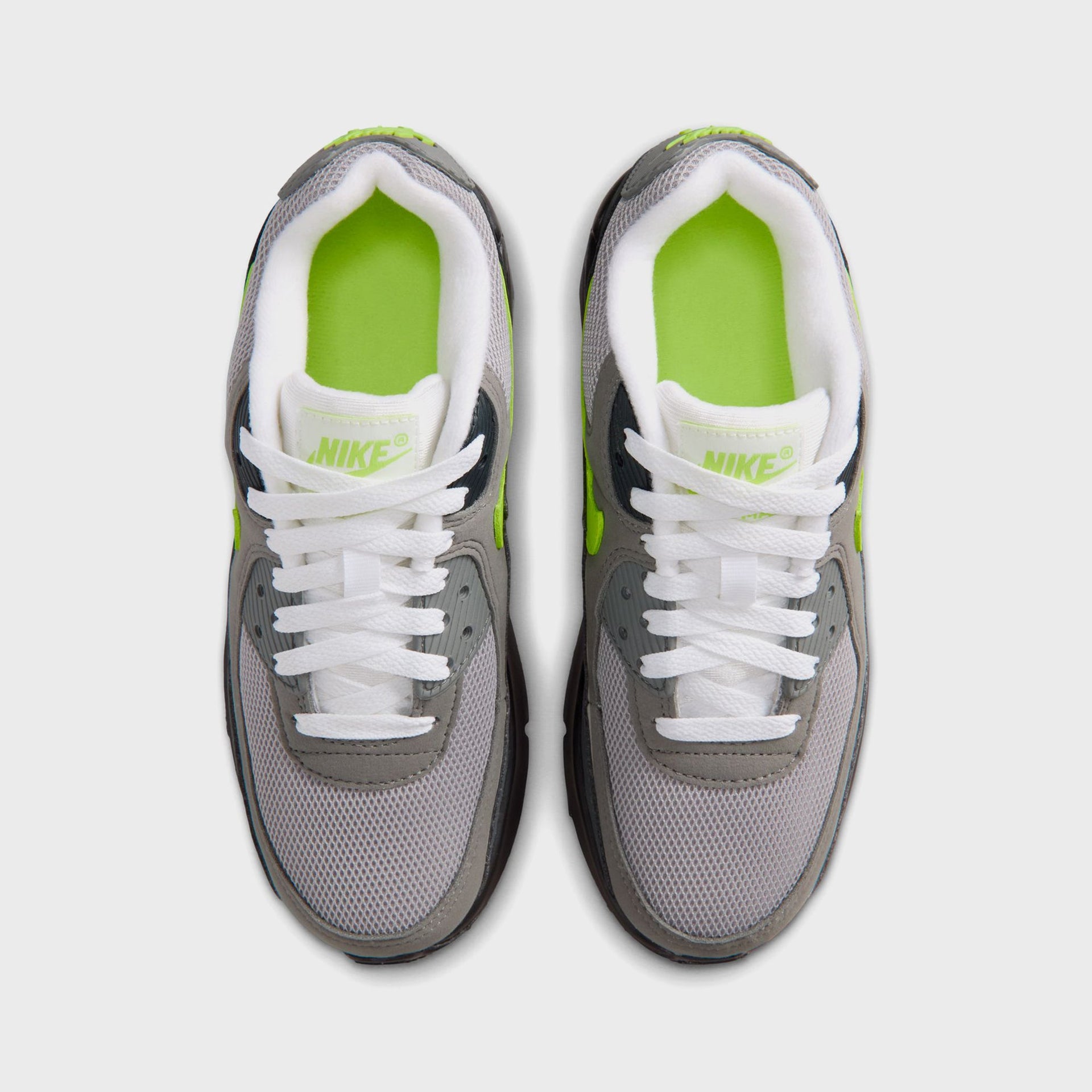 Nike GS Air Max 90 - Black / Anthracite / Light Charcoal / Neon Yellow