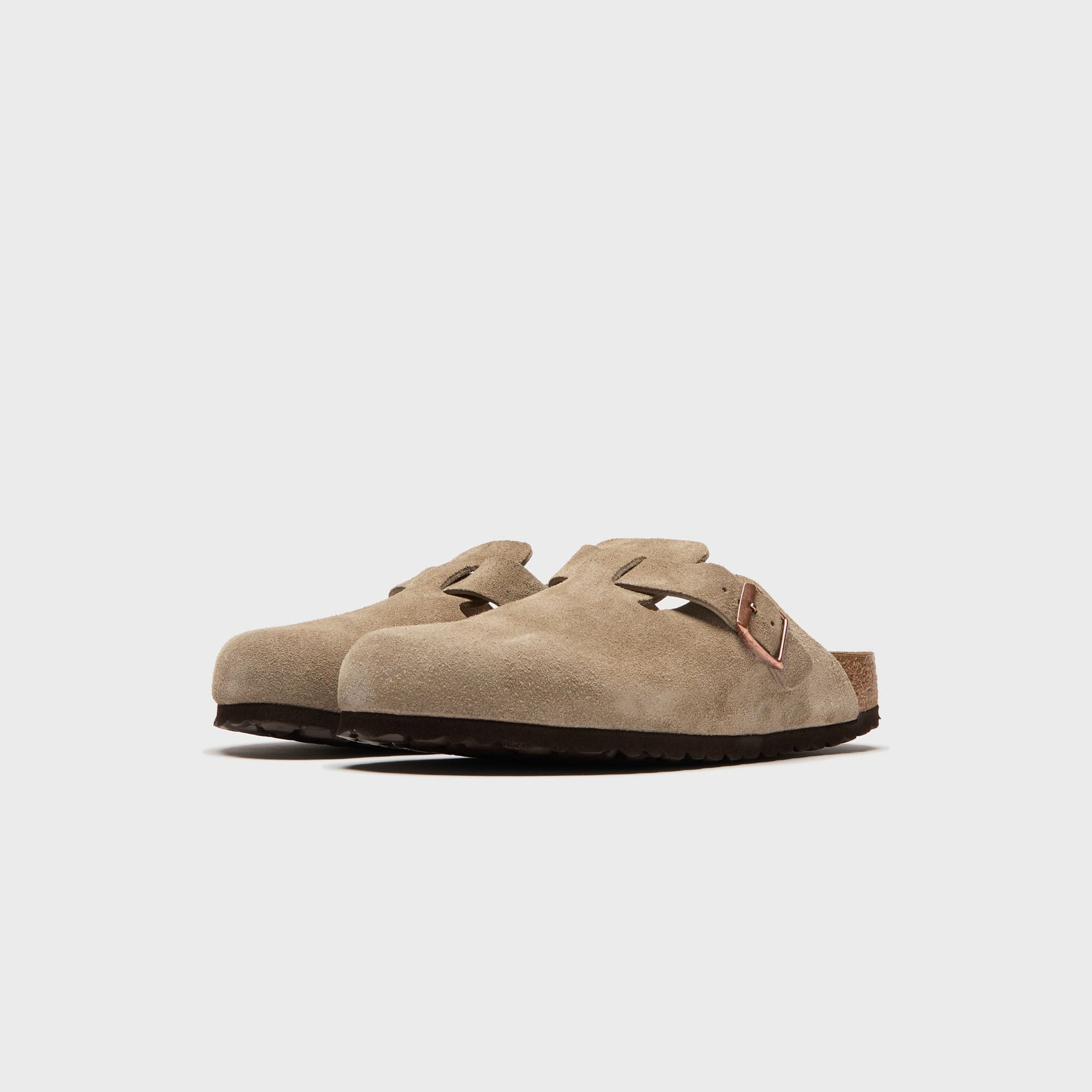 Birkenstock WMNS Boston Soft Footbed Suede - Taupe
