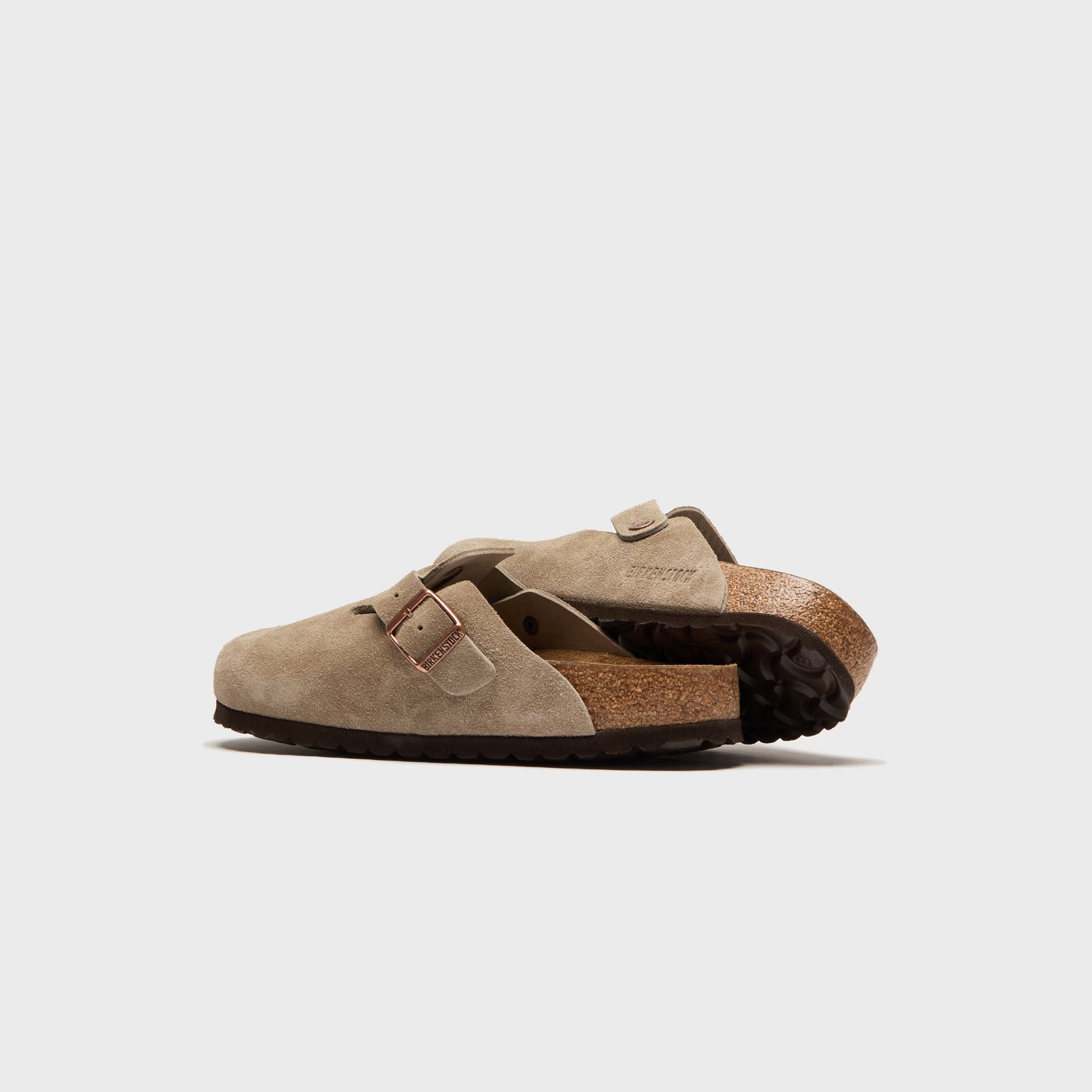 Birkenstock WMNS Boston Soft Footbed Suede - Taupe