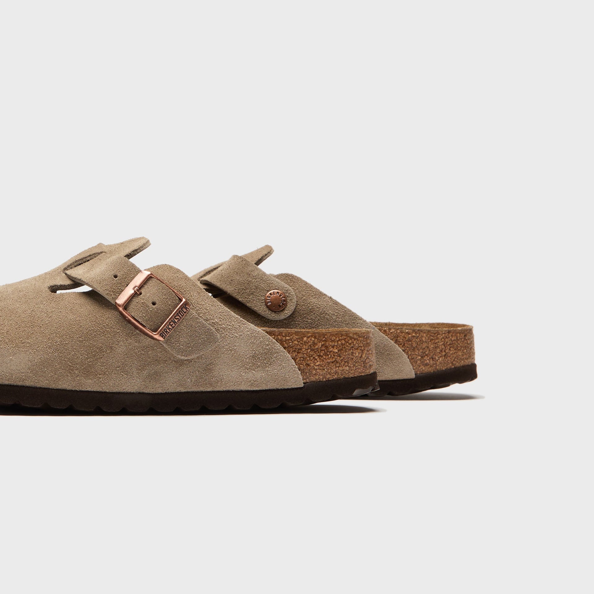 Birkenstock WMNS Boston Soft Footbed Suede - Taupe