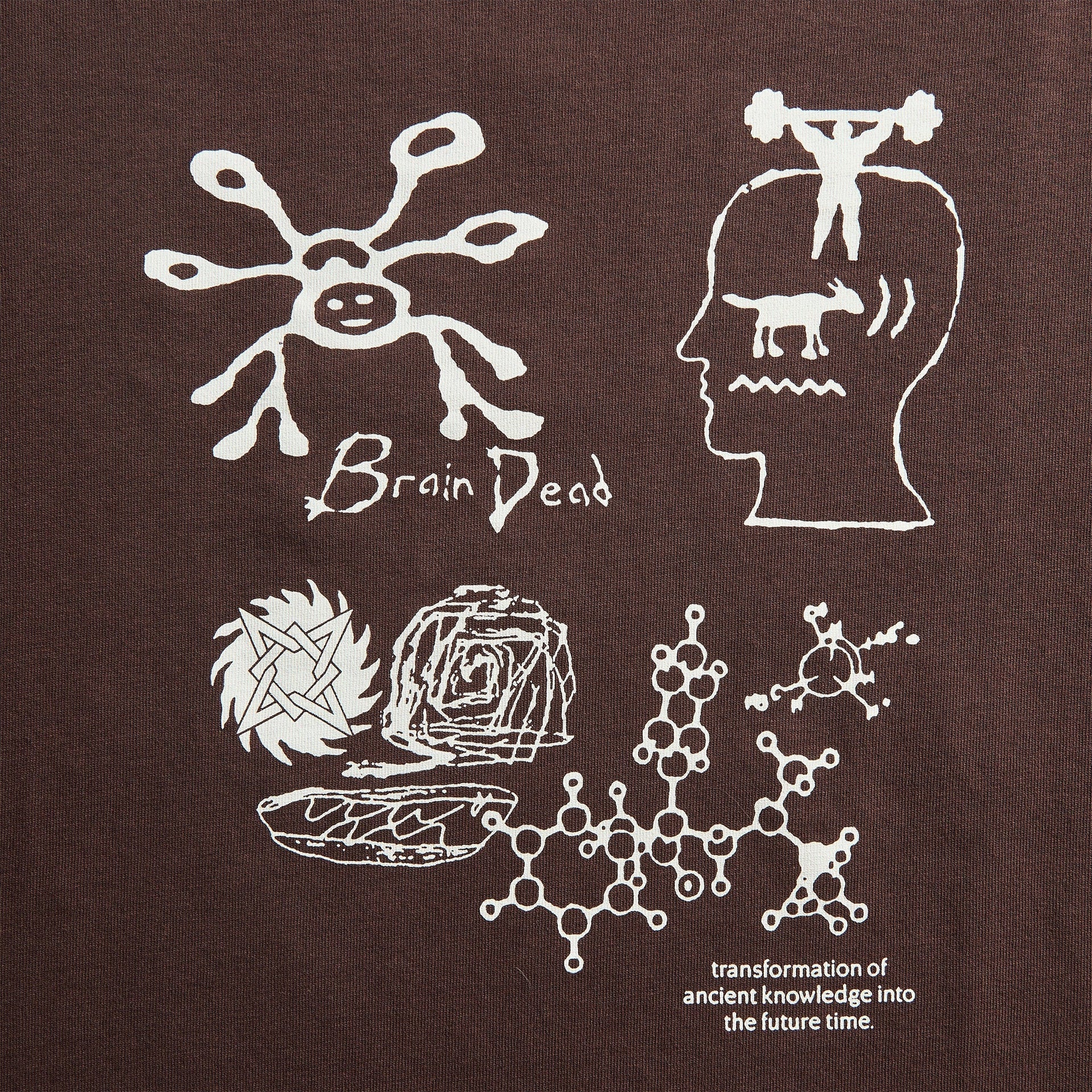 Brain Dead Ancient Knowledge Tee - Berry