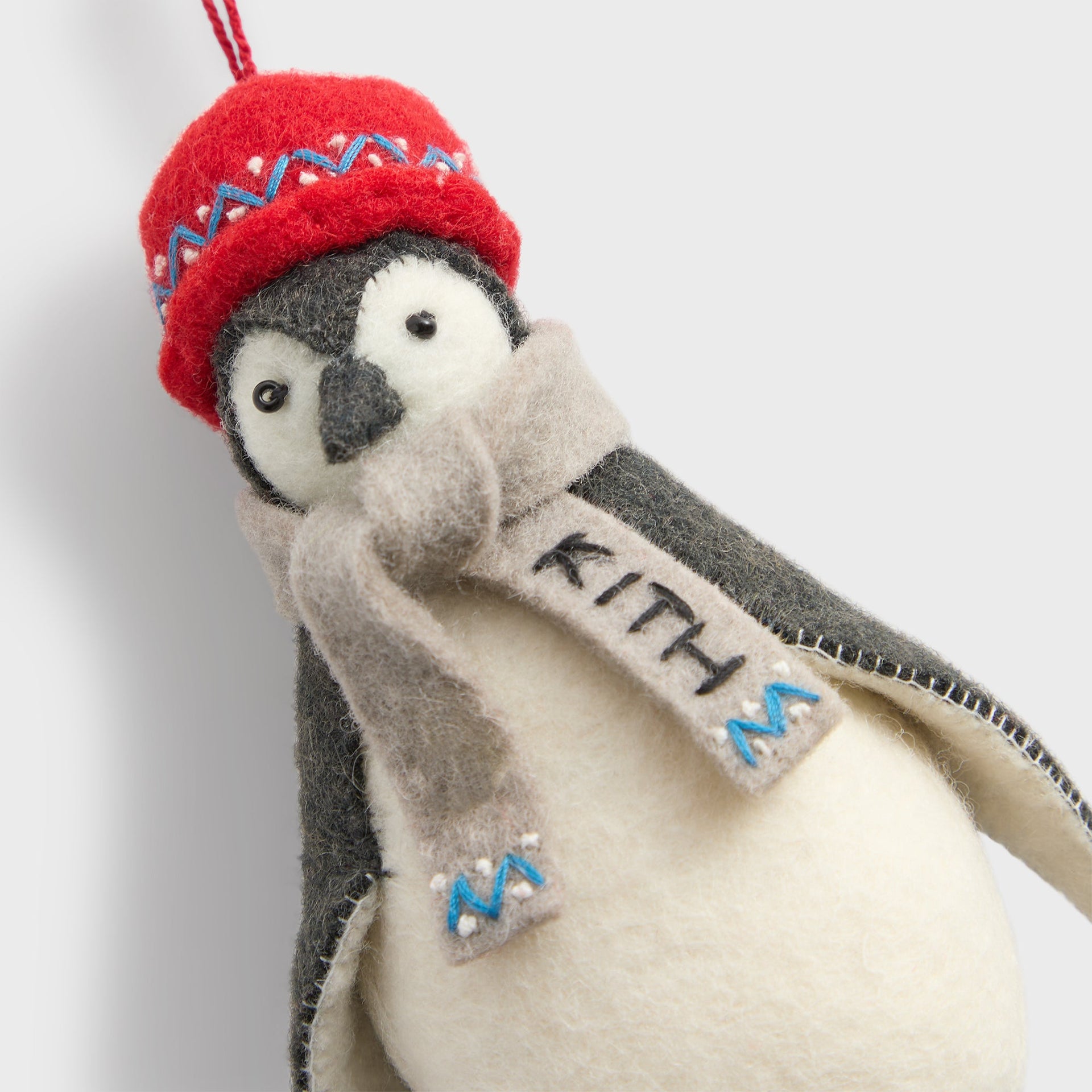 Kithmas for Craftspring Penguin Ornament - Grey / Red