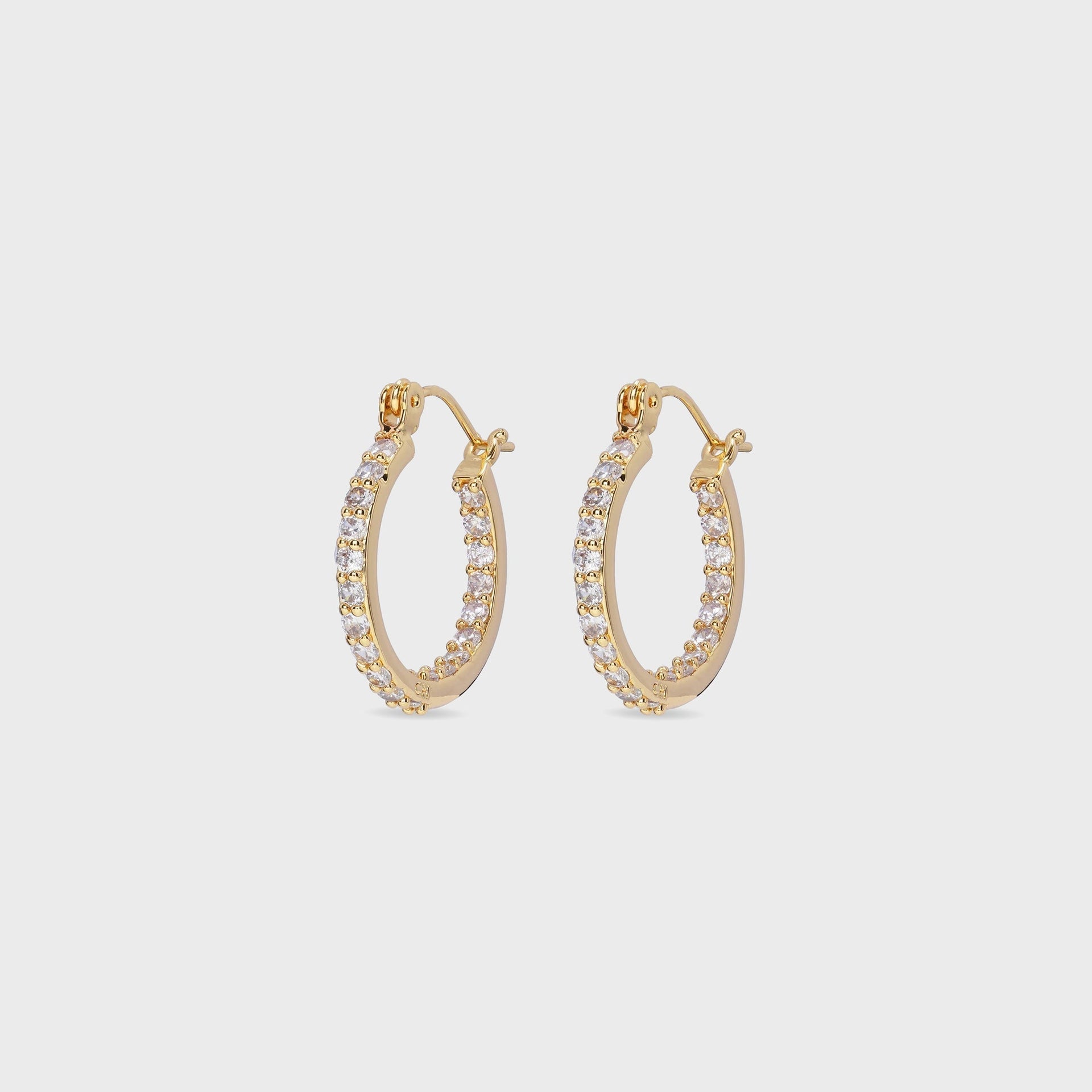 Crystal Haze Serena Small Hoops in Clear