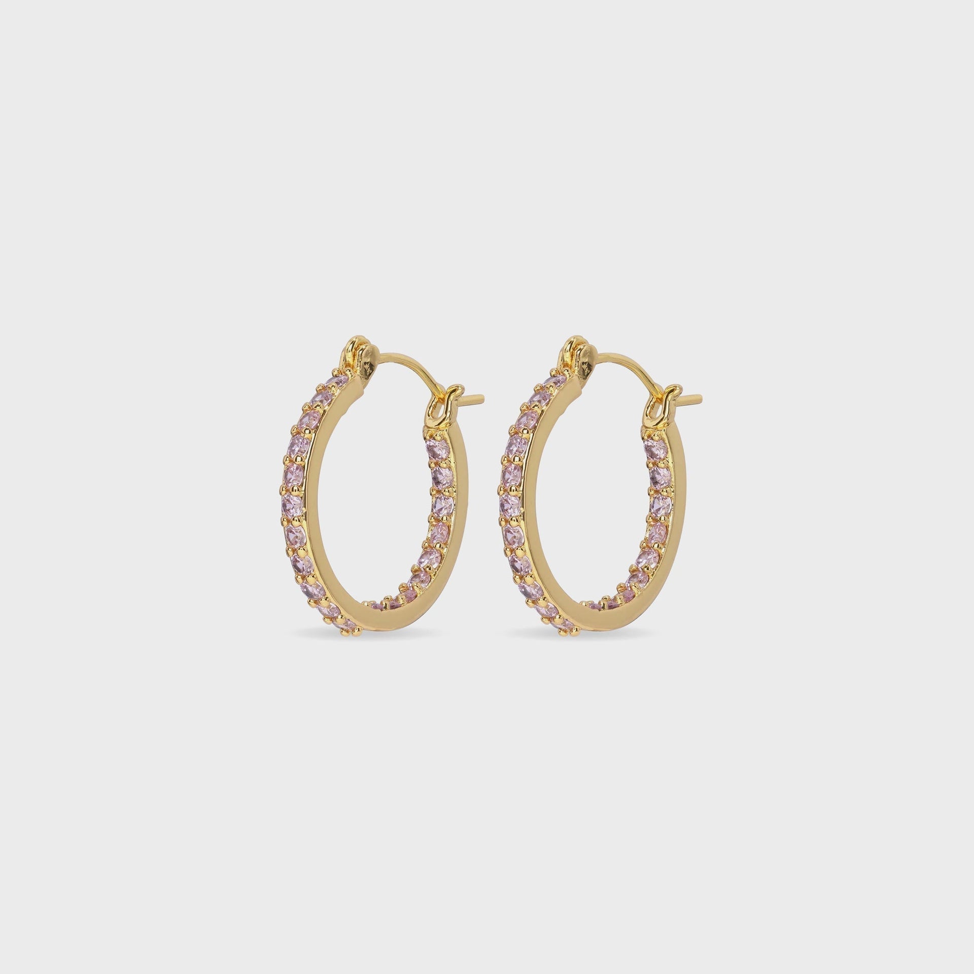 Crystal Haze Serena Small Hoops in Pink