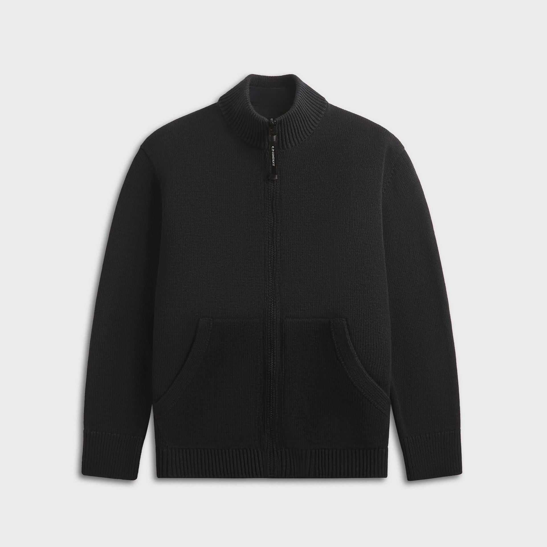 C.P. Company Cotton Mixed Zipped Cardigan - Total Eclipse