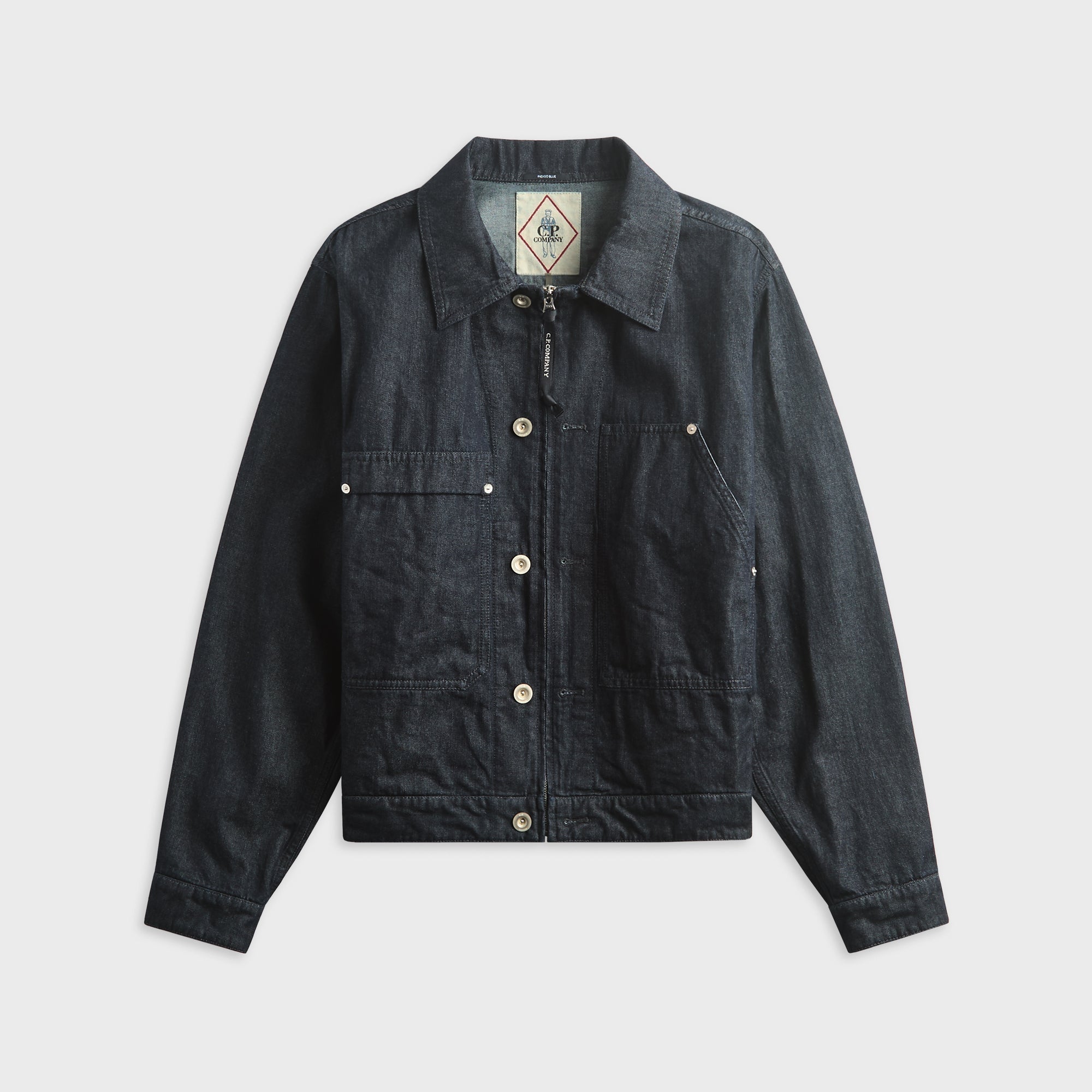 C.P. Company 3/1 Denim Zip Jacket - Denim Blue – Kith UK