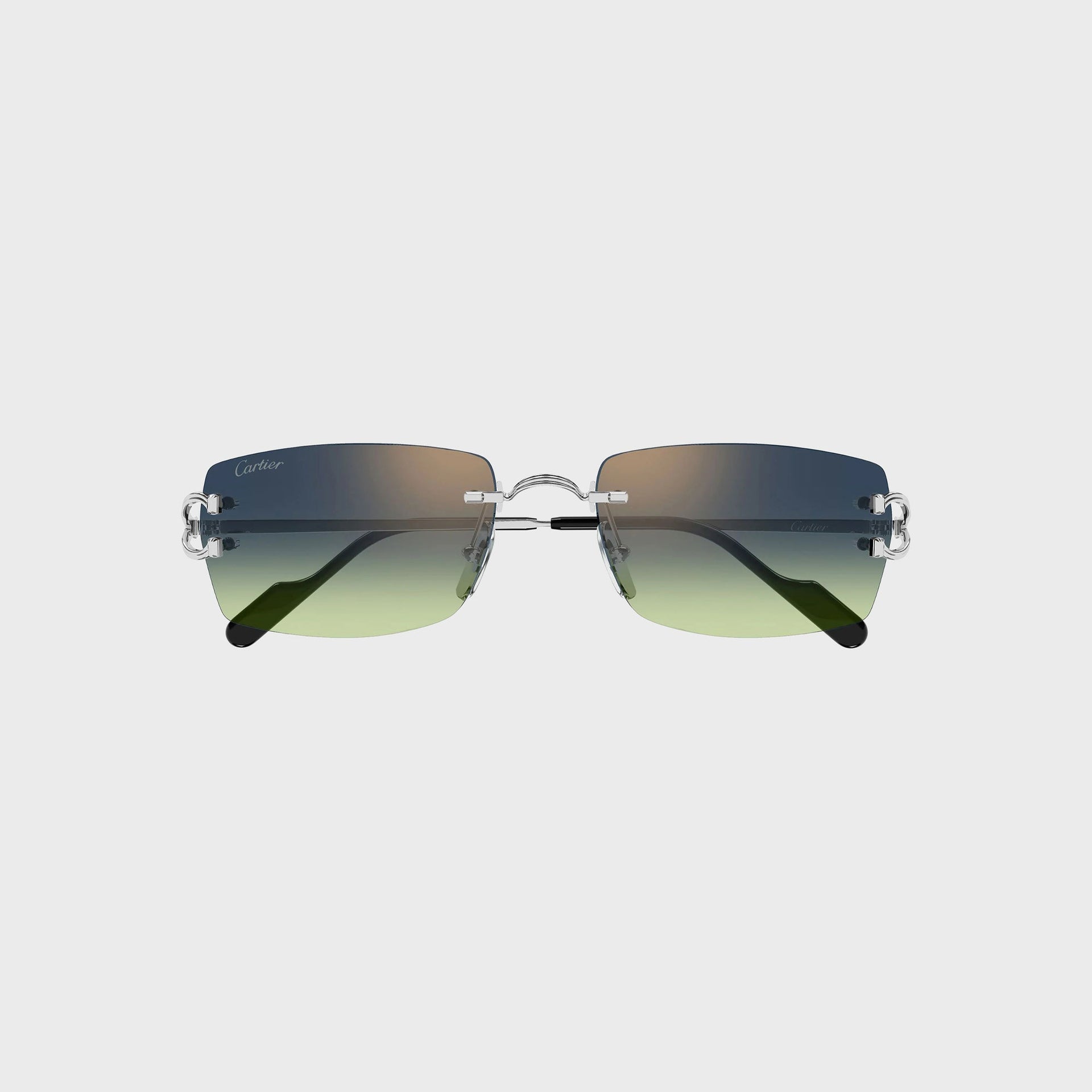 Cartier Decor C Sunglasses - Silver / Blue