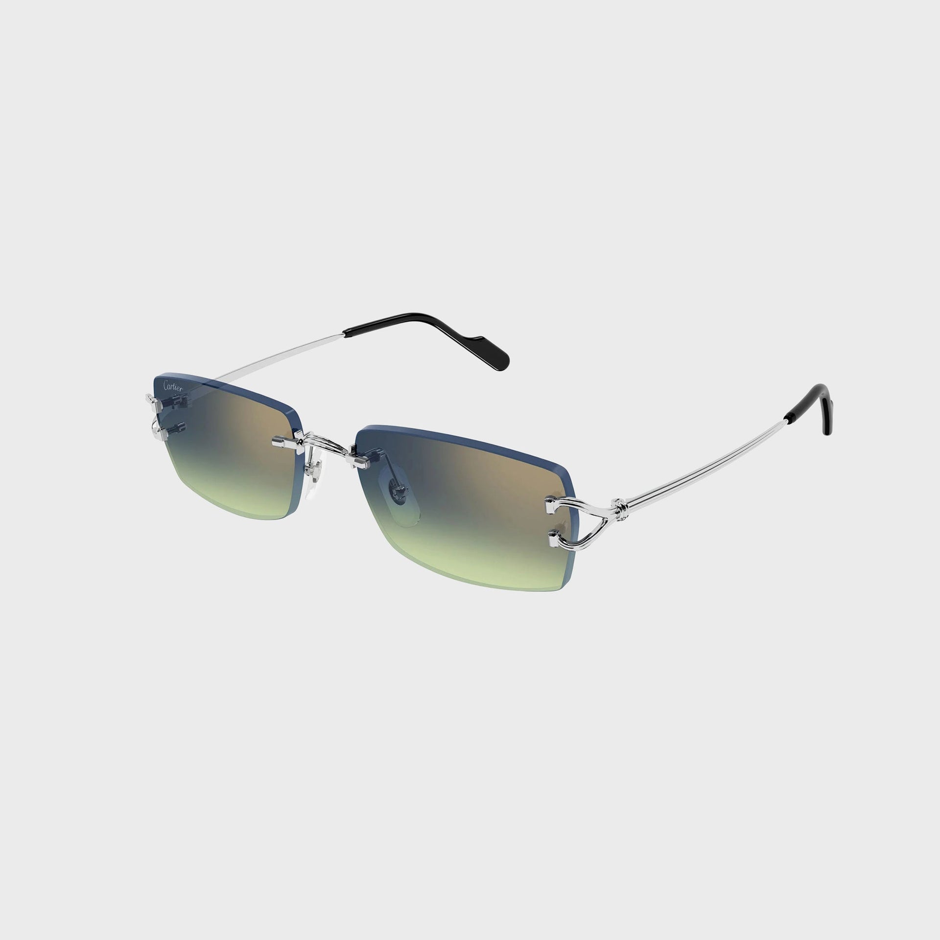 Cartier Decor C Sunglasses - Silver / Blue