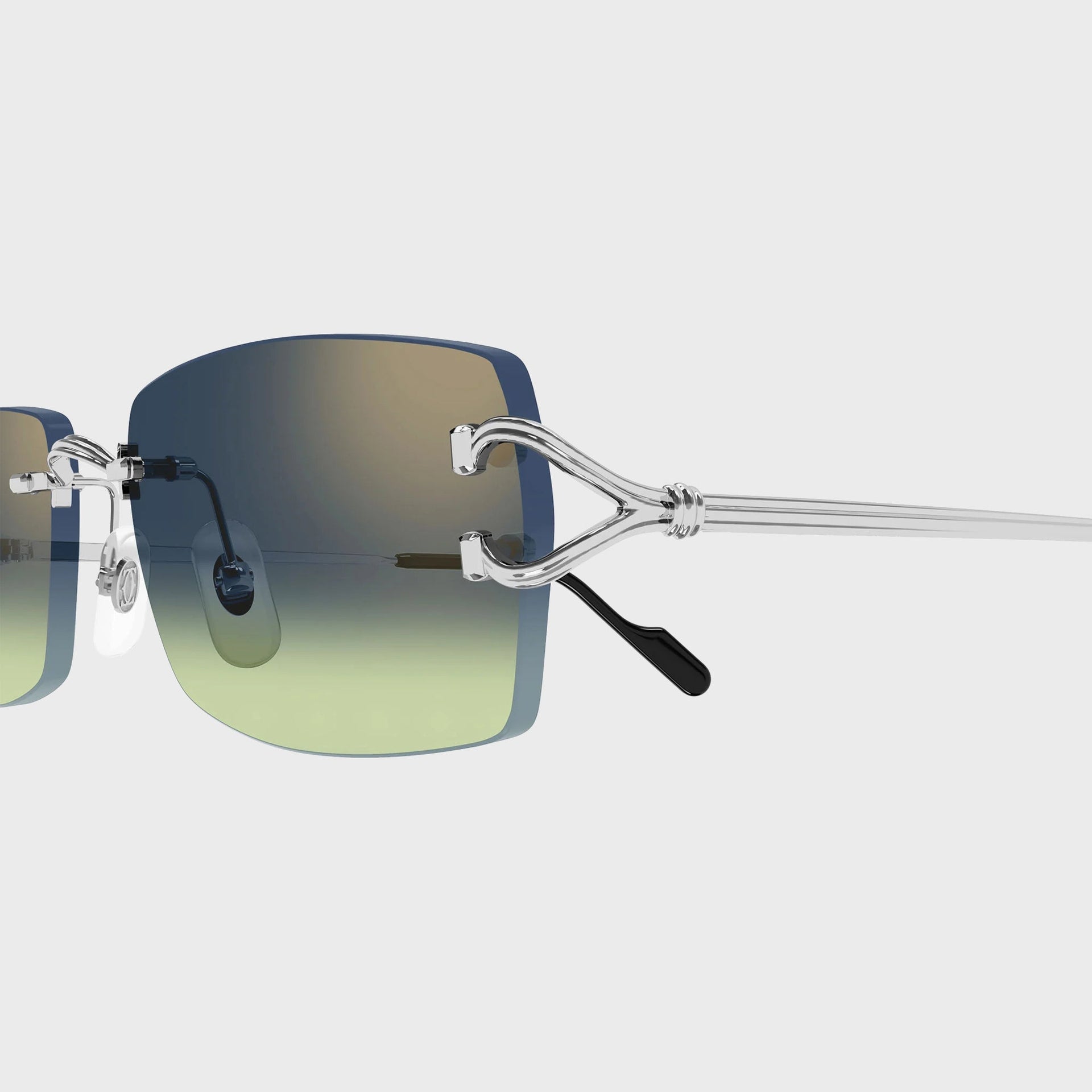 Cartier Decor C Sunglasses - Silver / Blue