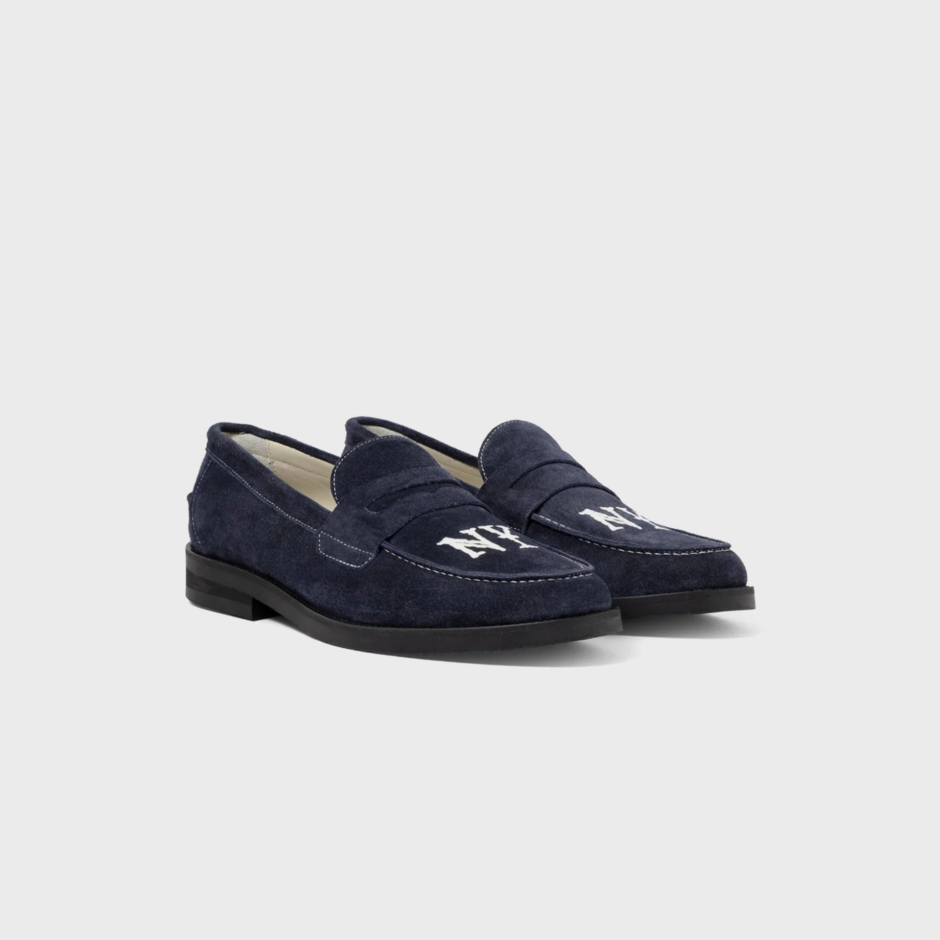 DUKE + DEXTER Wilde NY Suede Penny Loafer - Navy