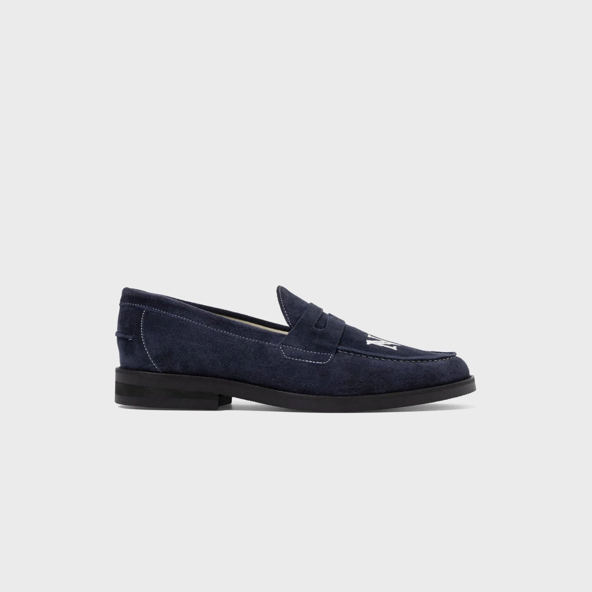 DUKE + DEXTER Wilde NY Suede Penny Loafer - Navy