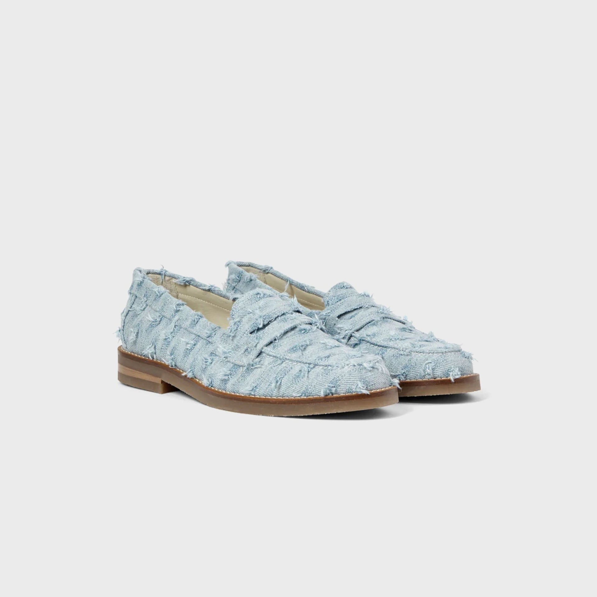 DUKE + DEXTER WMNS Wilde Punched Denim Penny Loafer - Blue