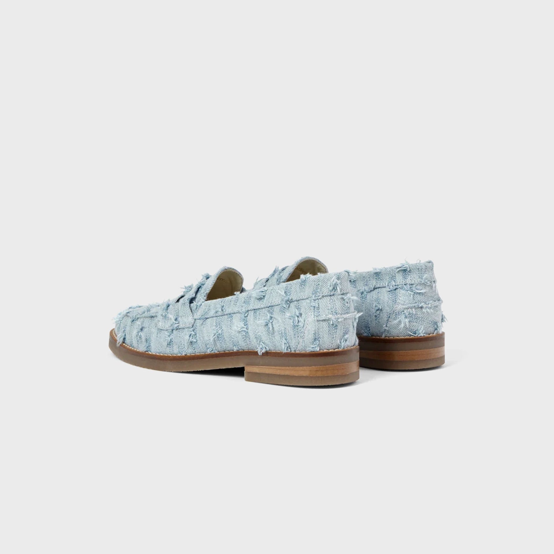 DUKE + DEXTER WMNS Wilde Punched Denim Penny Loafer - Blue