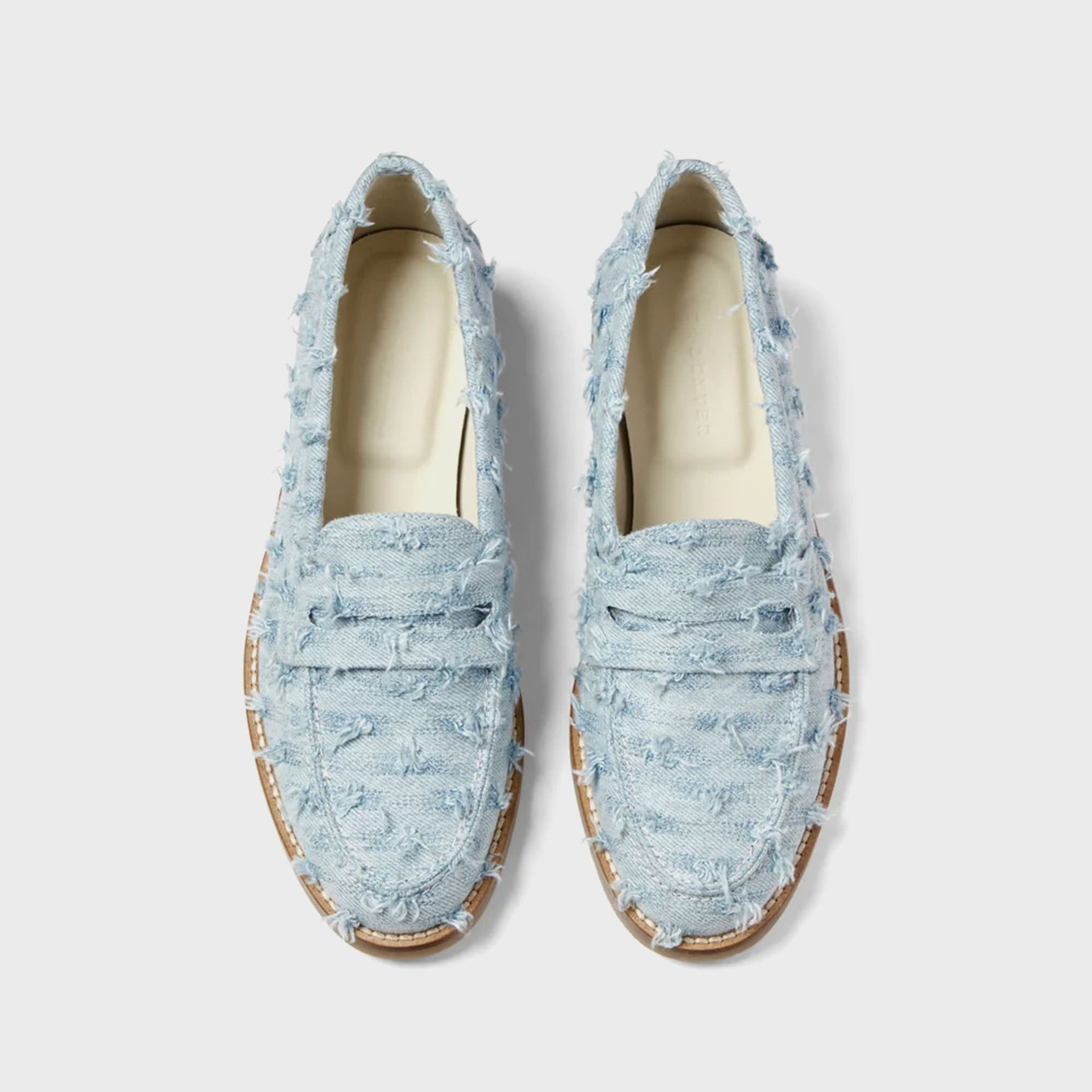 DUKE + DEXTER WMNS Wilde Punched Denim Penny Loafer - Blue