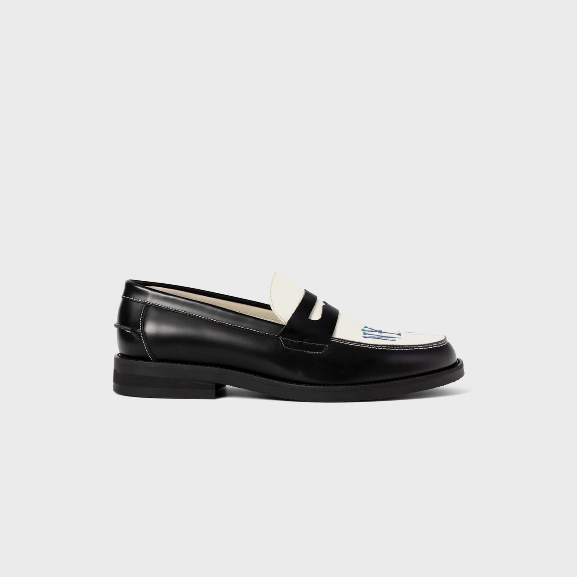 DUKE + DEXTER Wilde NY Penny Loafer - Black / White