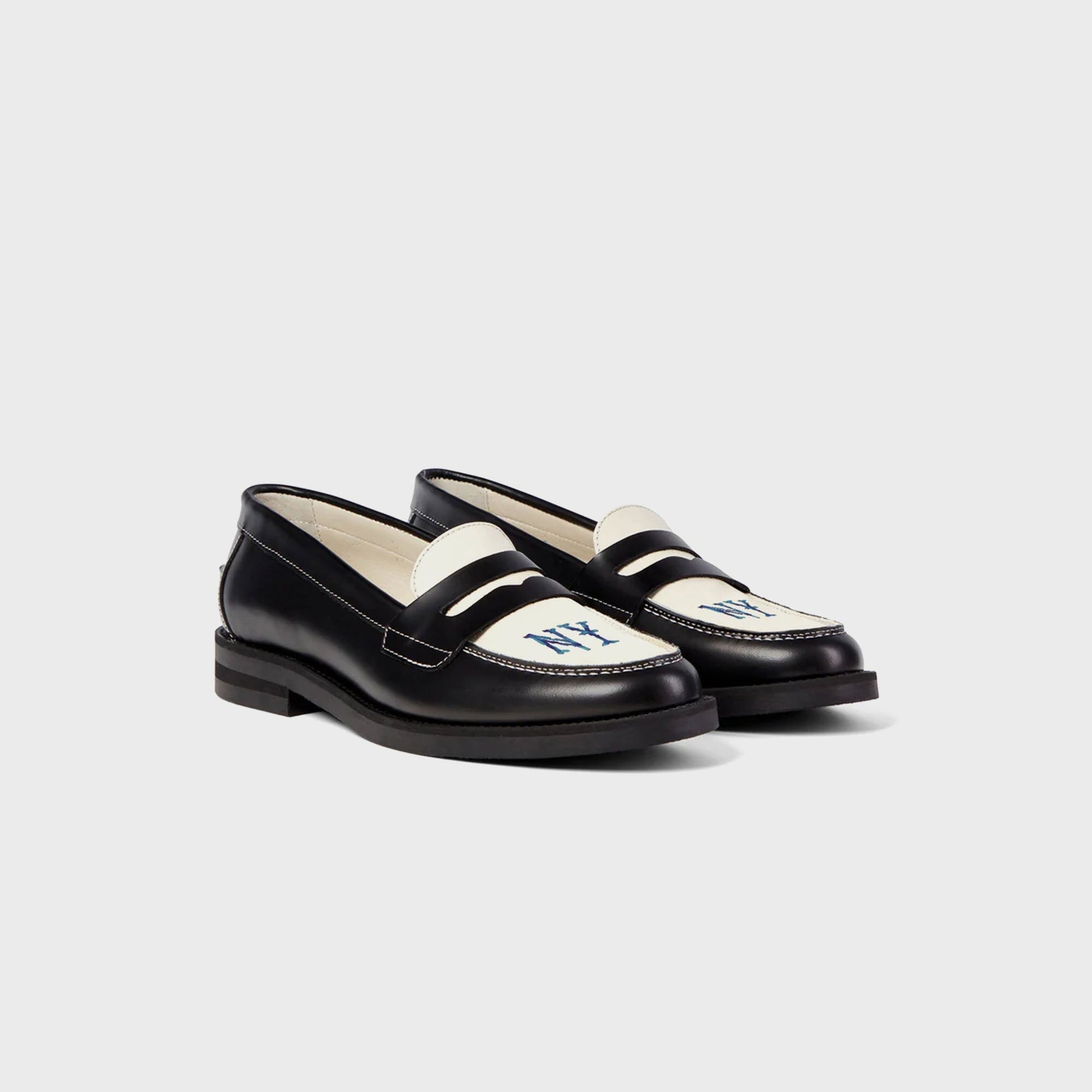 DUKE + DEXTER WMNS Wilde NY Penny Loafer - Black / White
