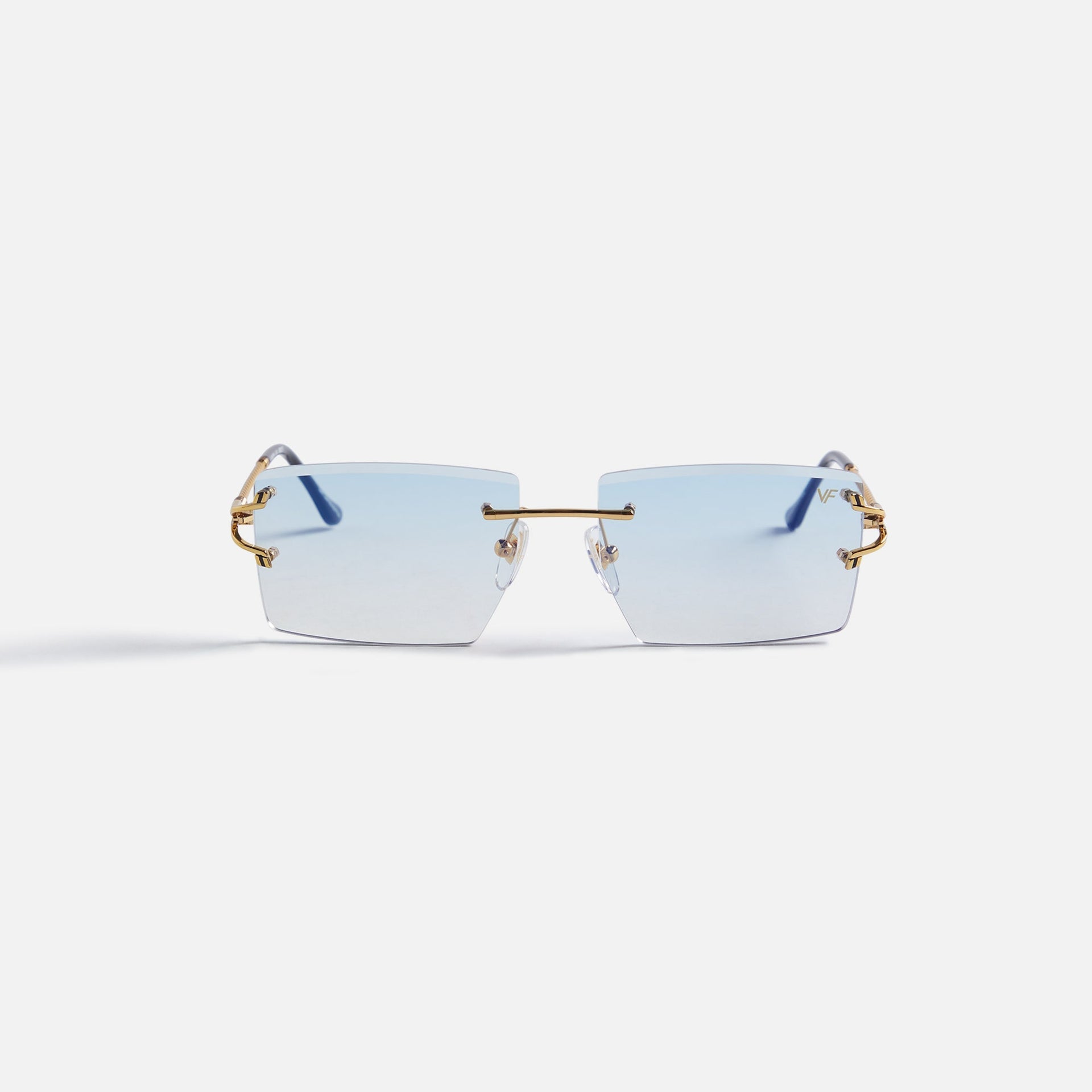 Vintage Frames Icon 24Kt Yellow Gold in Sky Blue Gradient