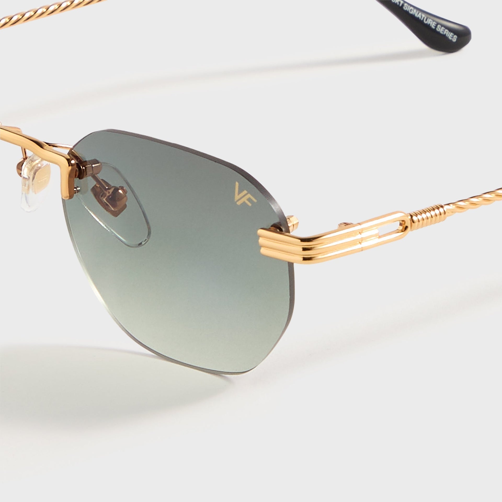 Vintage Frames Detroit Player Drill Mount 24Kt Gold  in Army Green