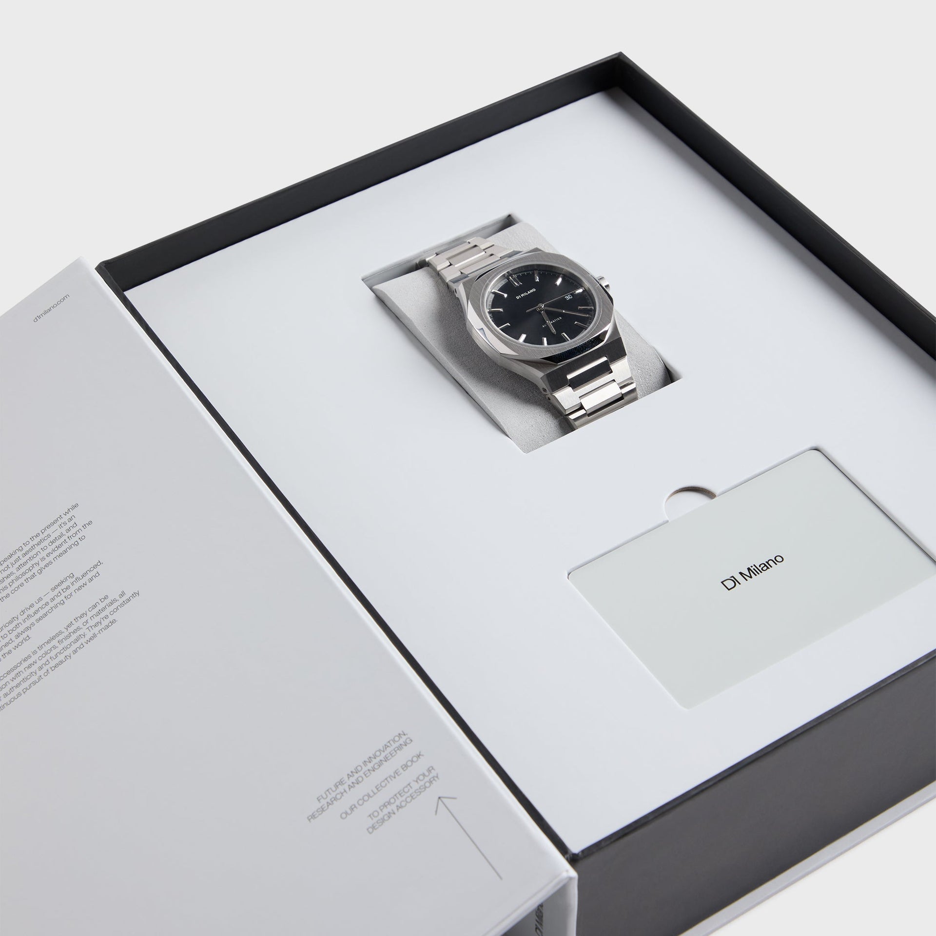 D1 Milano Automatic Watch 41.5mm - Restyle Silver / Black Dial