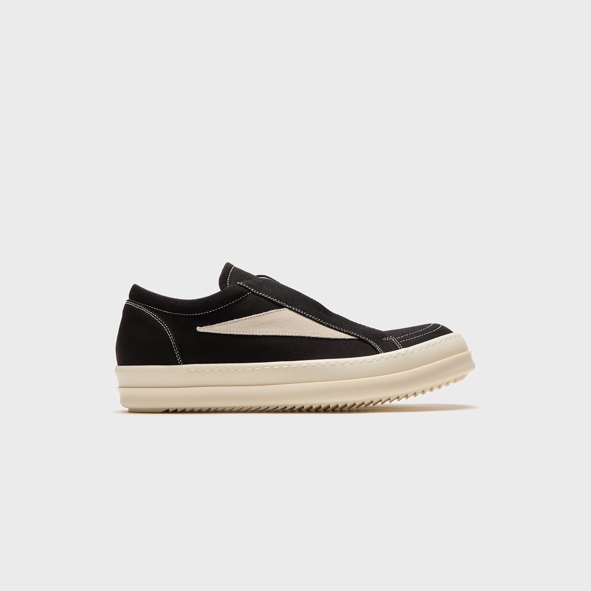 Rick Owens DRKSHDW Concordians Laceless Vintage Sneaks - Black / Milk / Milk