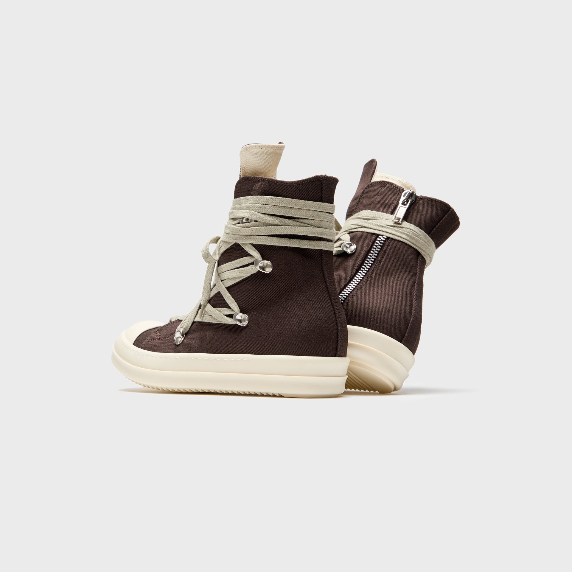 Rick Owens Megalace Sneaks - Dark Dust / Milk / Milk