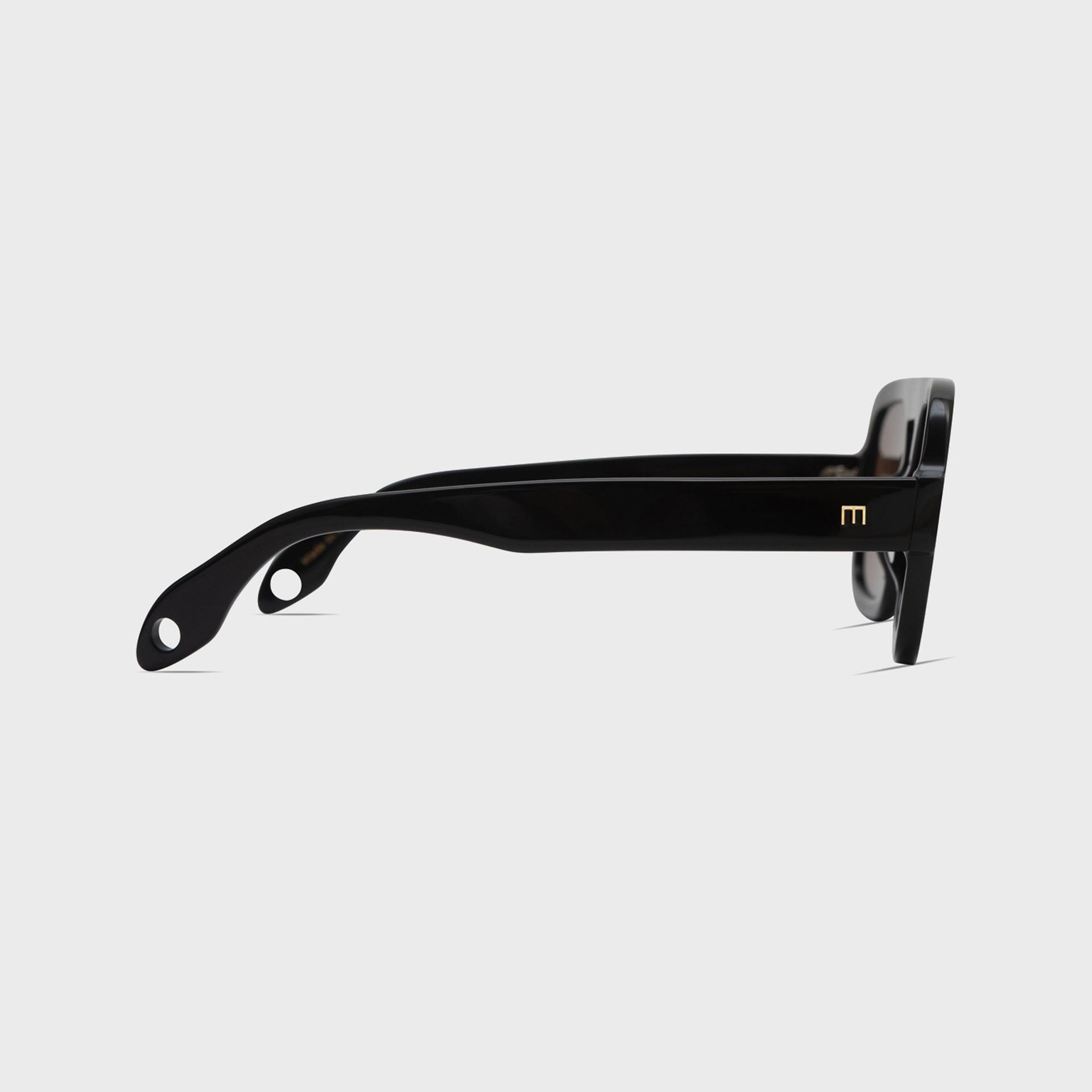 Elisa Johnson Jane Sunglasses - Gloss Black / Dark Brown