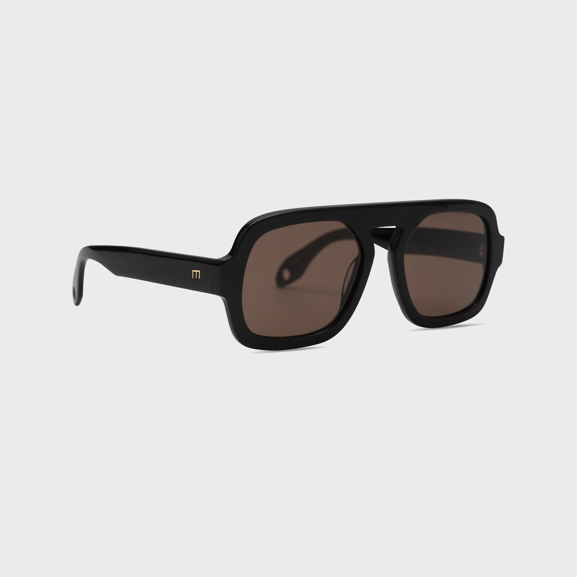 Elisa Johnson Jane Sunglasses - Gloss Black / Dark Brown