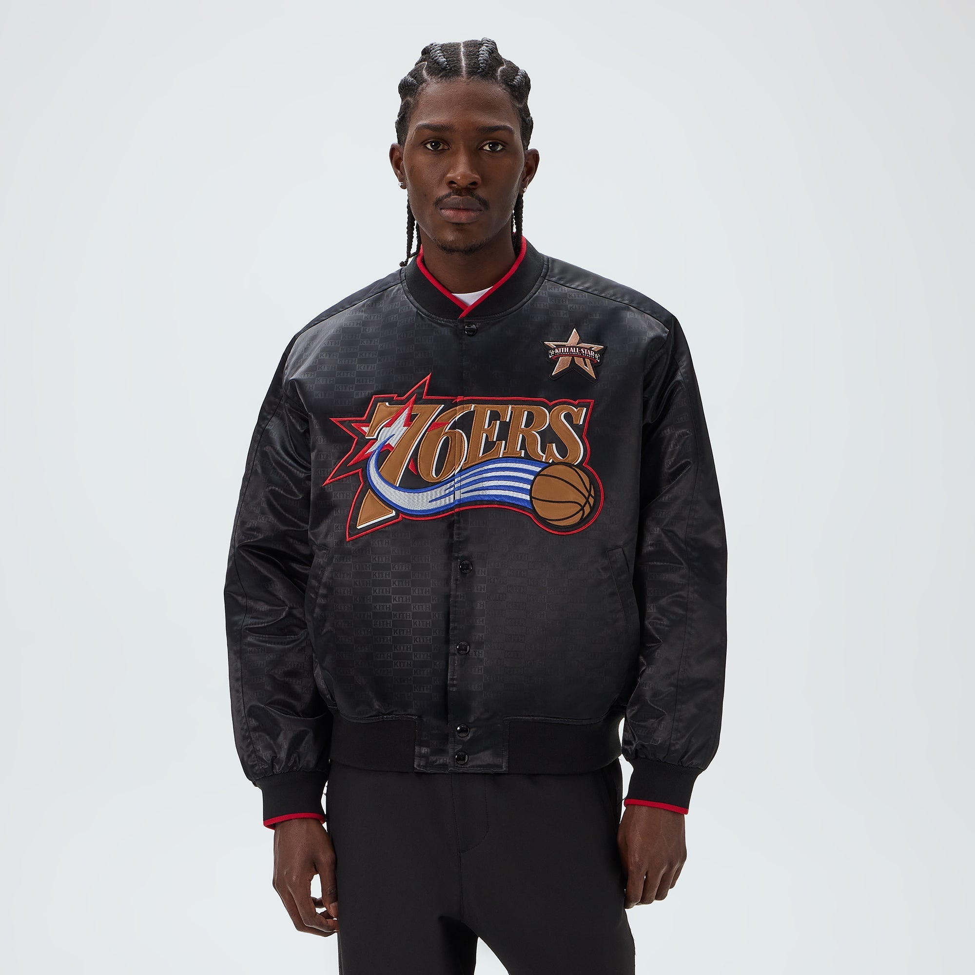 Kith for NBA All-Star Philadelphia 76ers Bomber Jacket - Black
