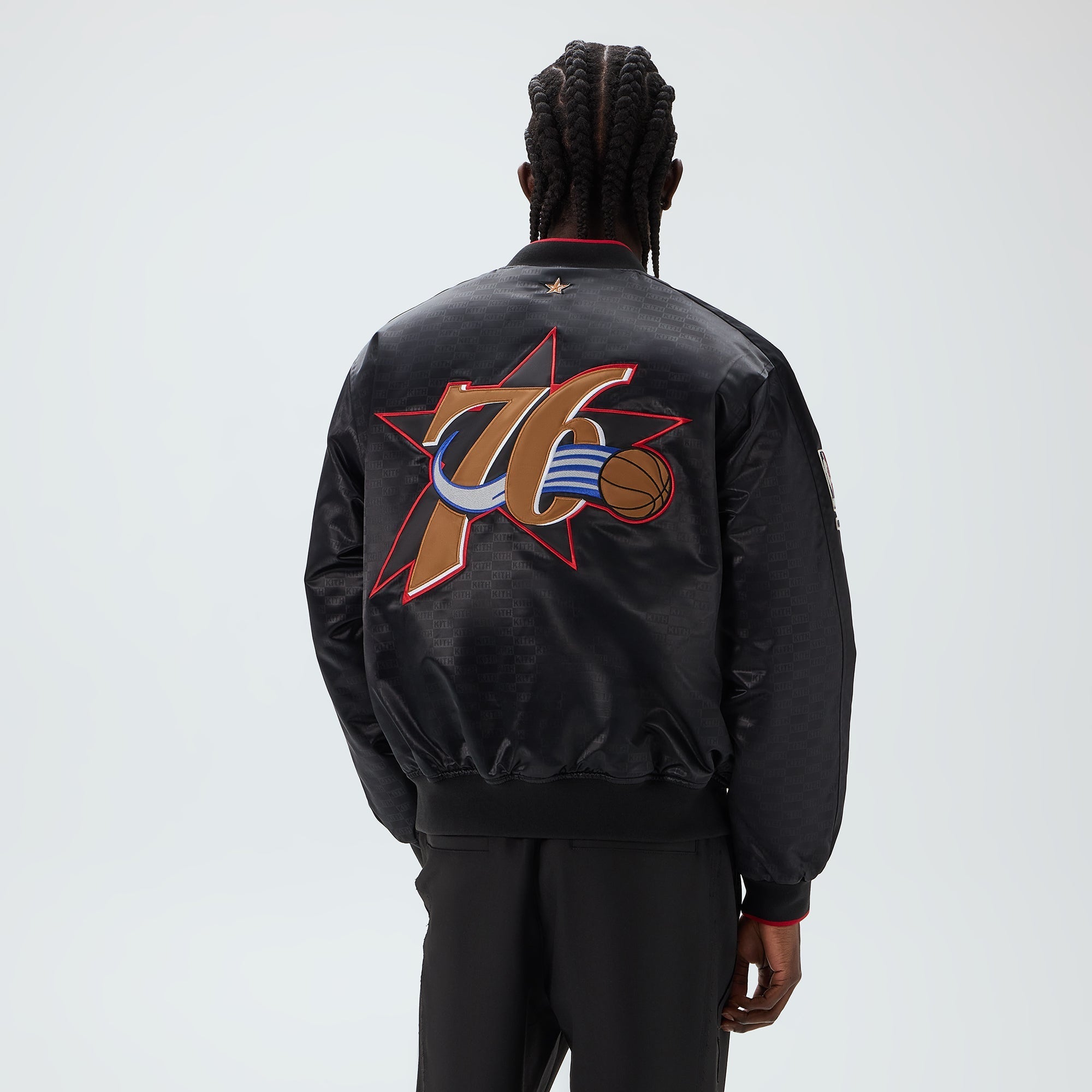 Kith for NBA All-Star Philadelphia 76ers Bomber Jacket - Black