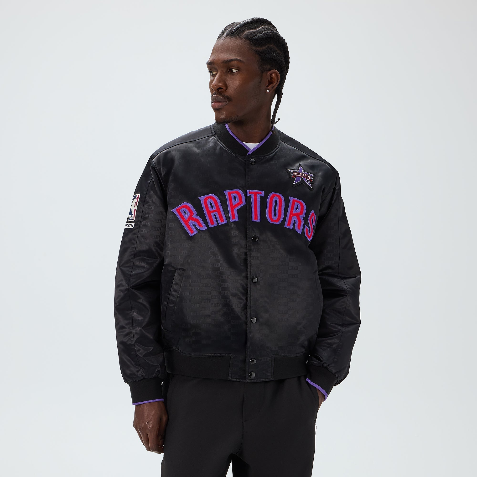 Kith for NBA All-Star Toronto Raptors Bomber Jacket - Black – Kith UK