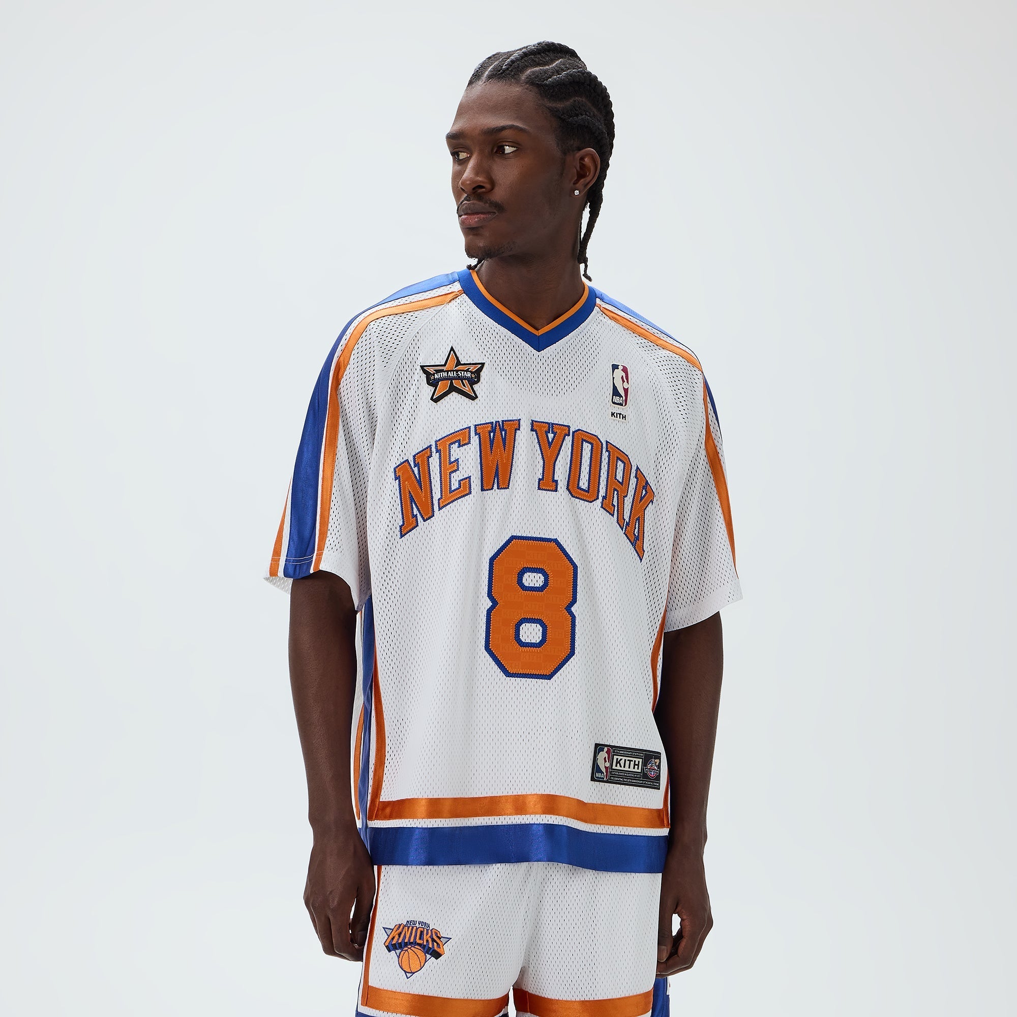 Kith for NBA All-Star New York Knicks Leon Shirt - White – Kith UK