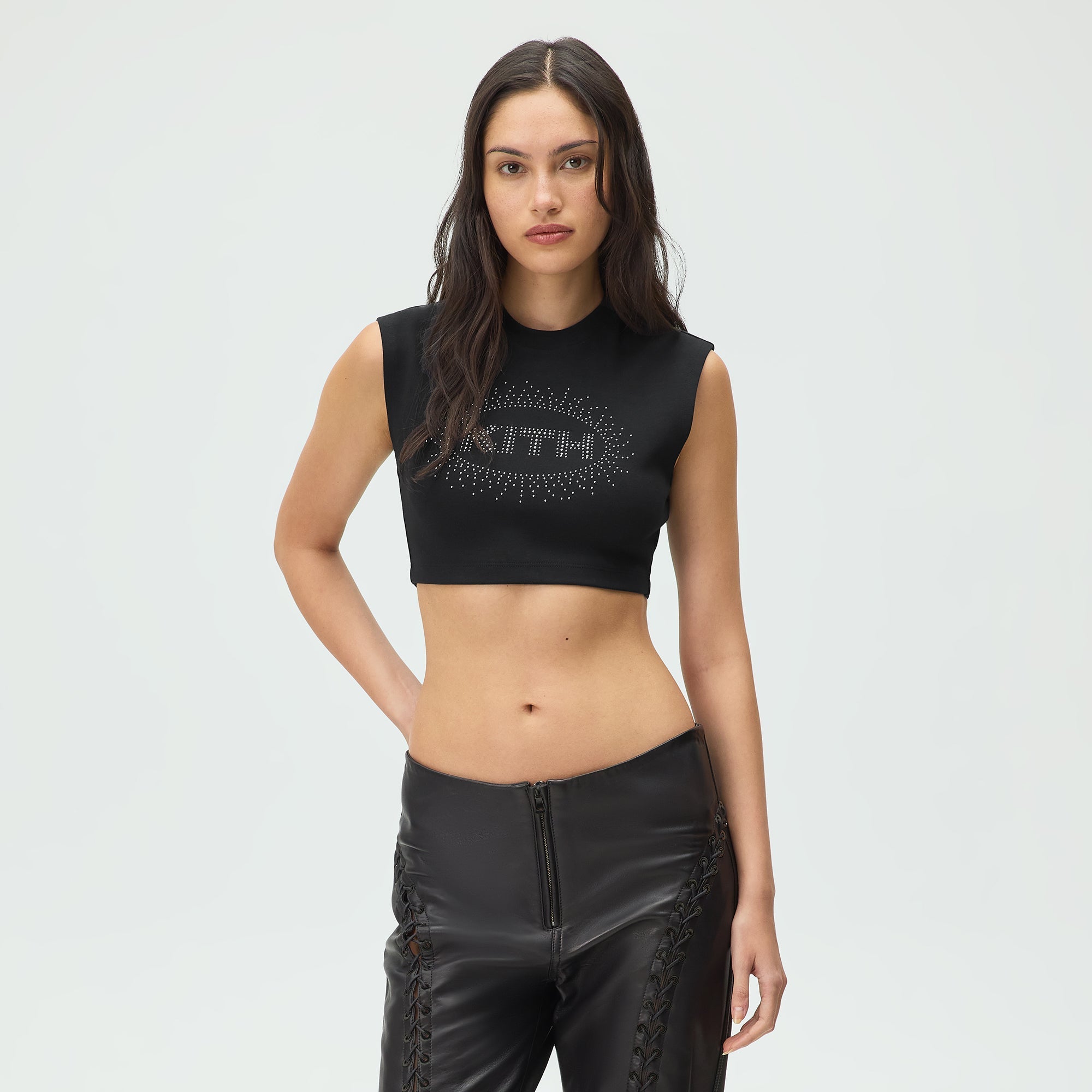 Lisa for Kith Women Carsyn Cropped Muscle Tank - Black – Kith UK